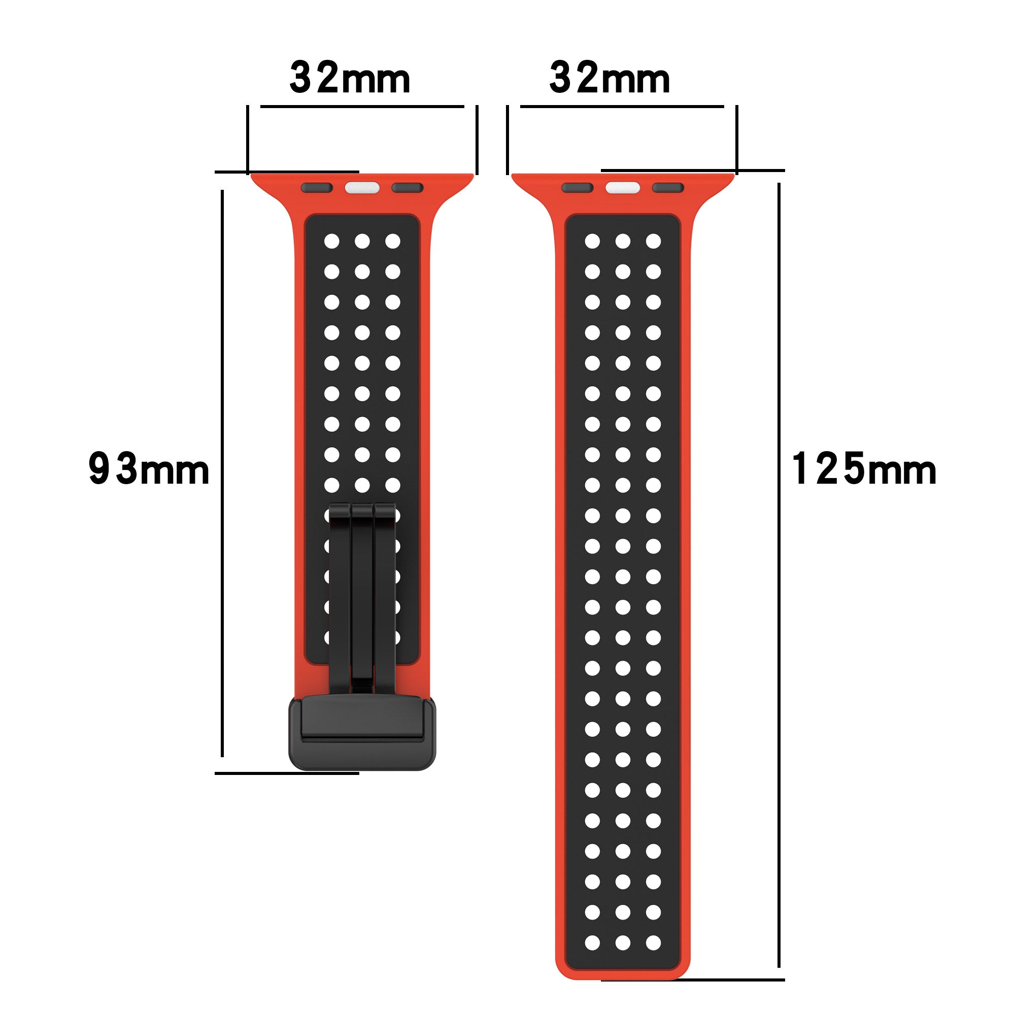 Silicone Watch Bands for Apple Watch Series 9 8 7 41mm SE (2023) SE (2022) SE Series 6 5 4 40mm Series 3 2 1 38mm Dual-color Magnetic Strap