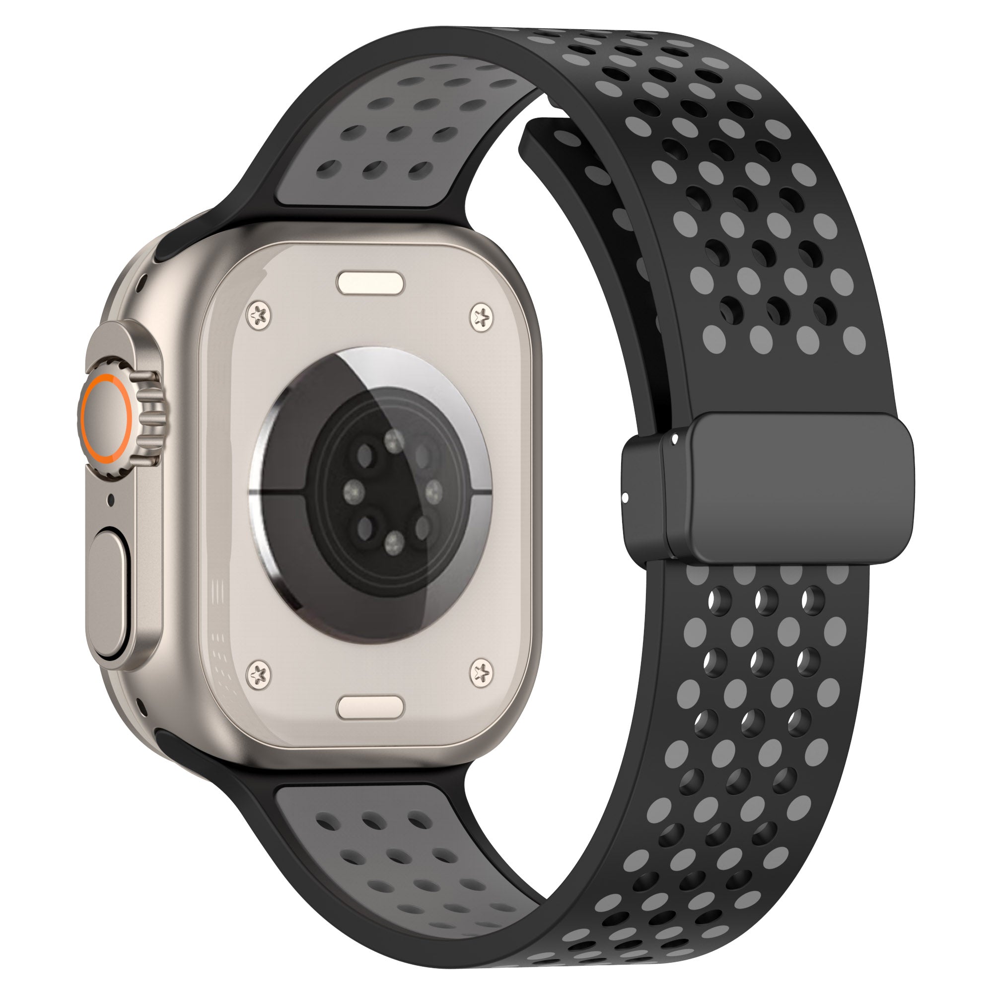 Silicone Watch Bands for Apple Watch Series 9 8 7 41mm SE (2023) SE (2022) SE Series 6 5 4 40mm Series 3 2 1 38mm Dual-color Magnetic Strap