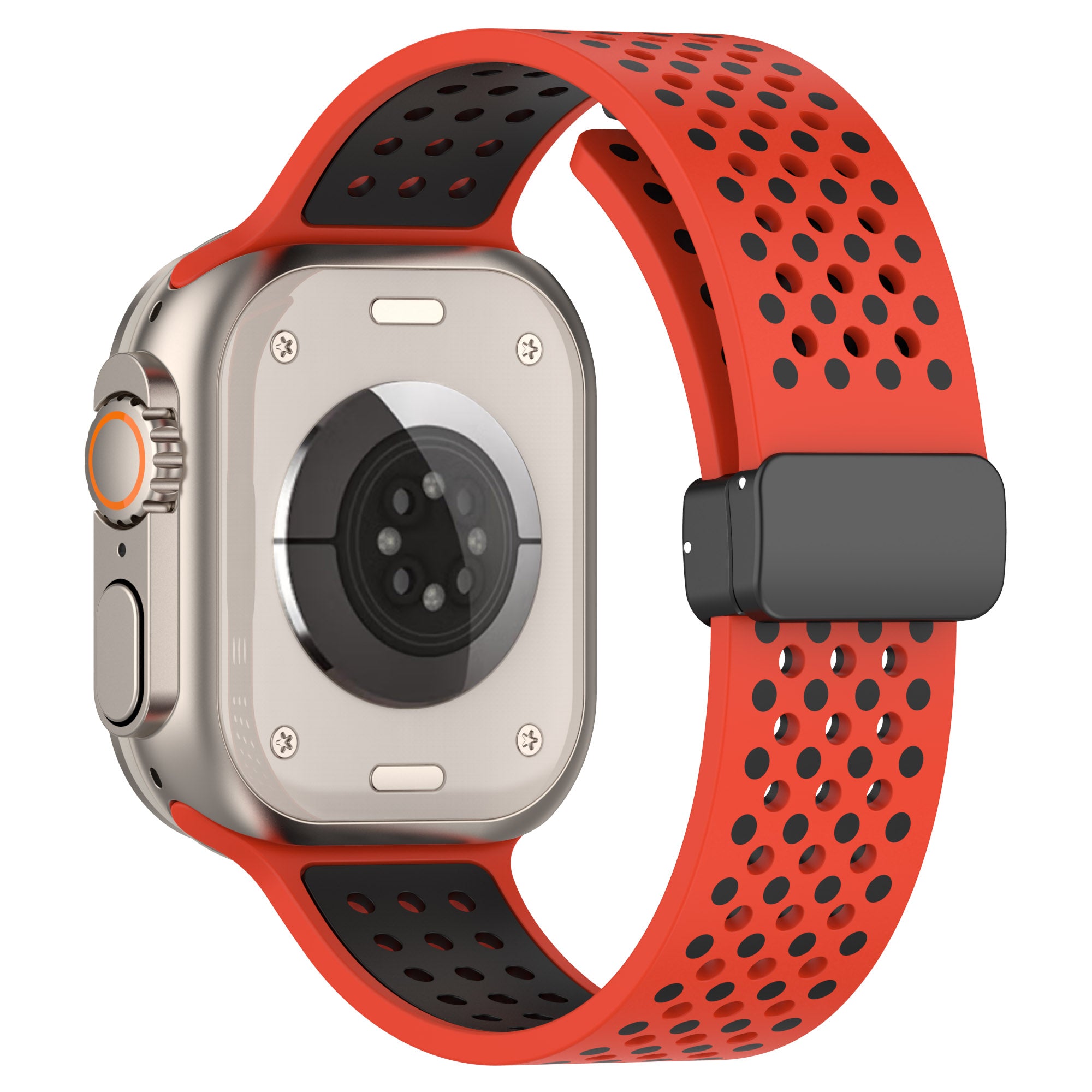 Silicone Watch Bands for Apple Watch Series 9 8 7 41mm SE (2023) SE (2022) SE Series 6 5 4 40mm Series 3 2 1 38mm Dual-color Magnetic Strap