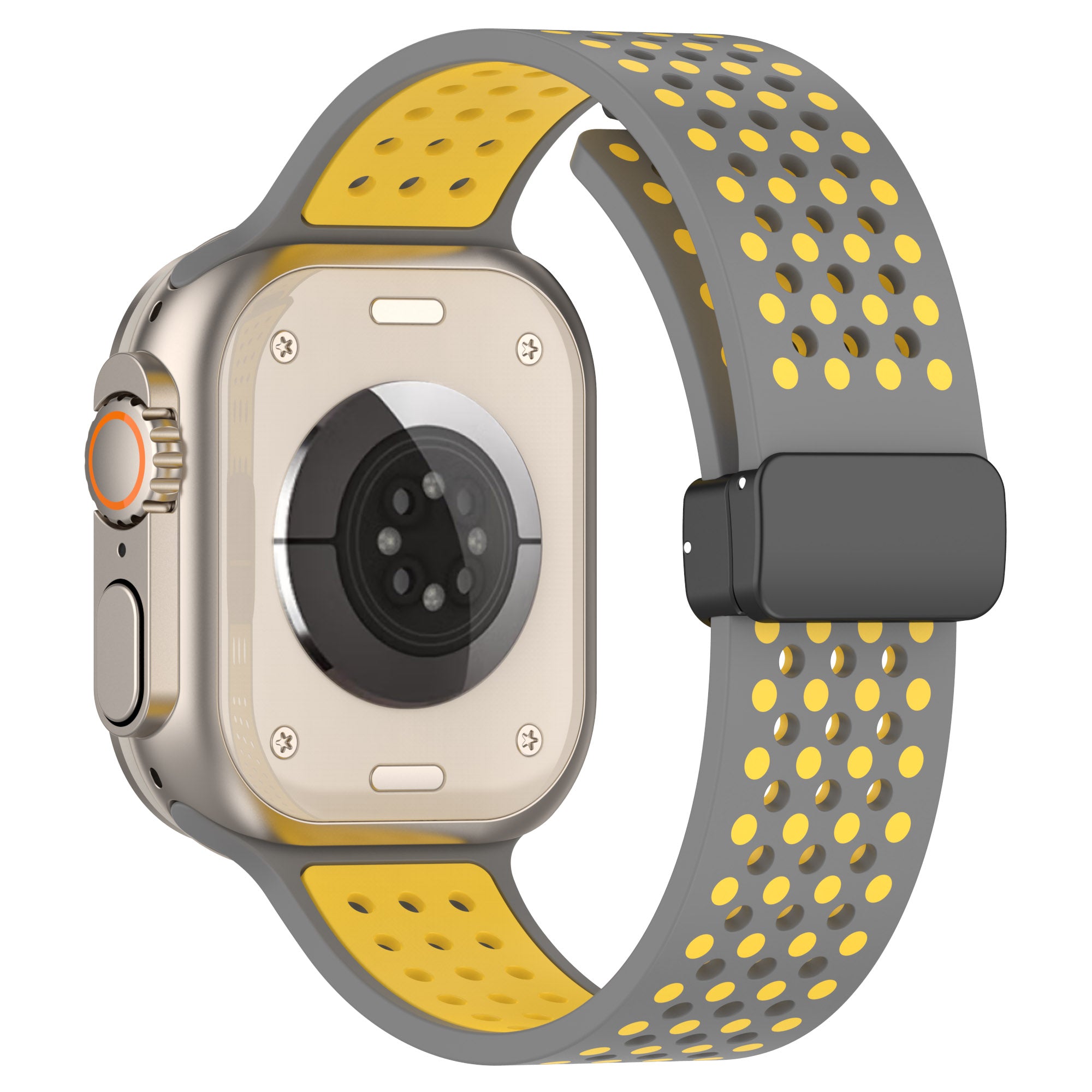 Silicone Watch Bands for Apple Watch Series 9 8 7 41mm SE (2023) SE (2022) SE Series 6 5 4 40mm Series 3 2 1 38mm Dual-color Magnetic Strap