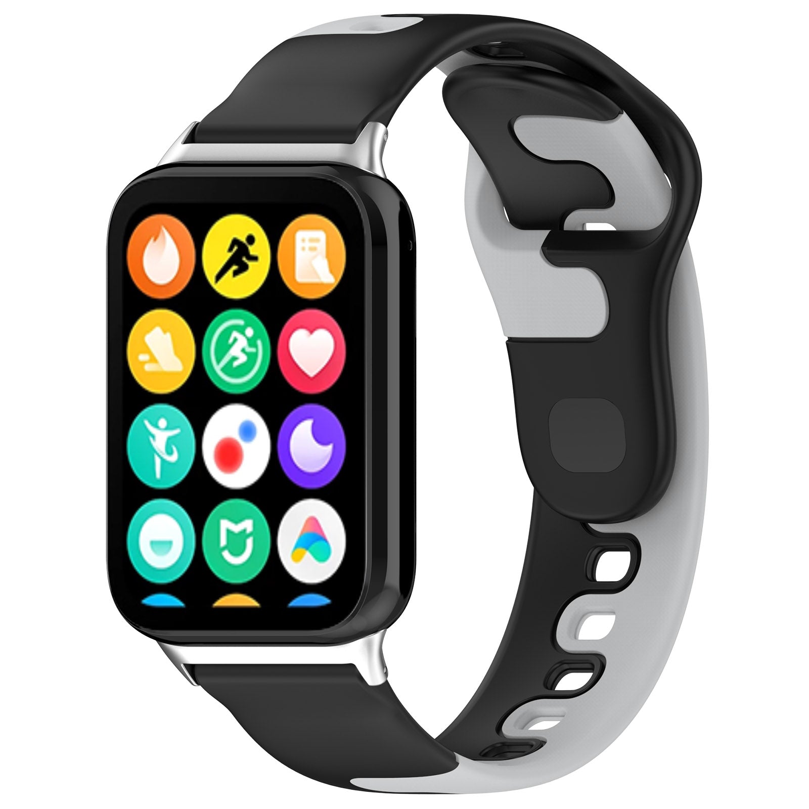 For Xiaomi Smart Band 8 Pro Silicone Watch Strap Double Color Replacement Watch Band
