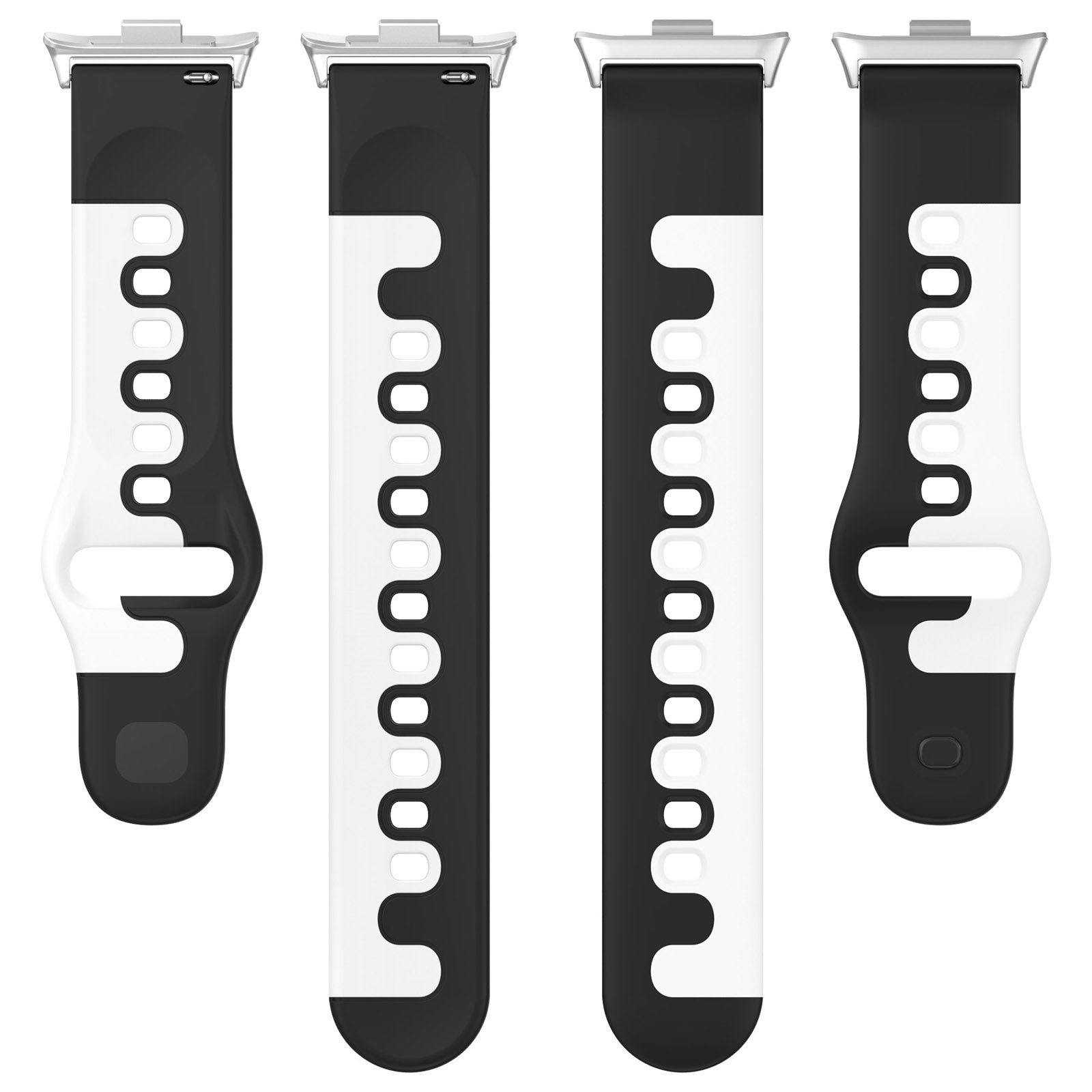 For Xiaomi Smart Band 8 Pro Silicone Watch Strap Double Color Replacement Watch Band