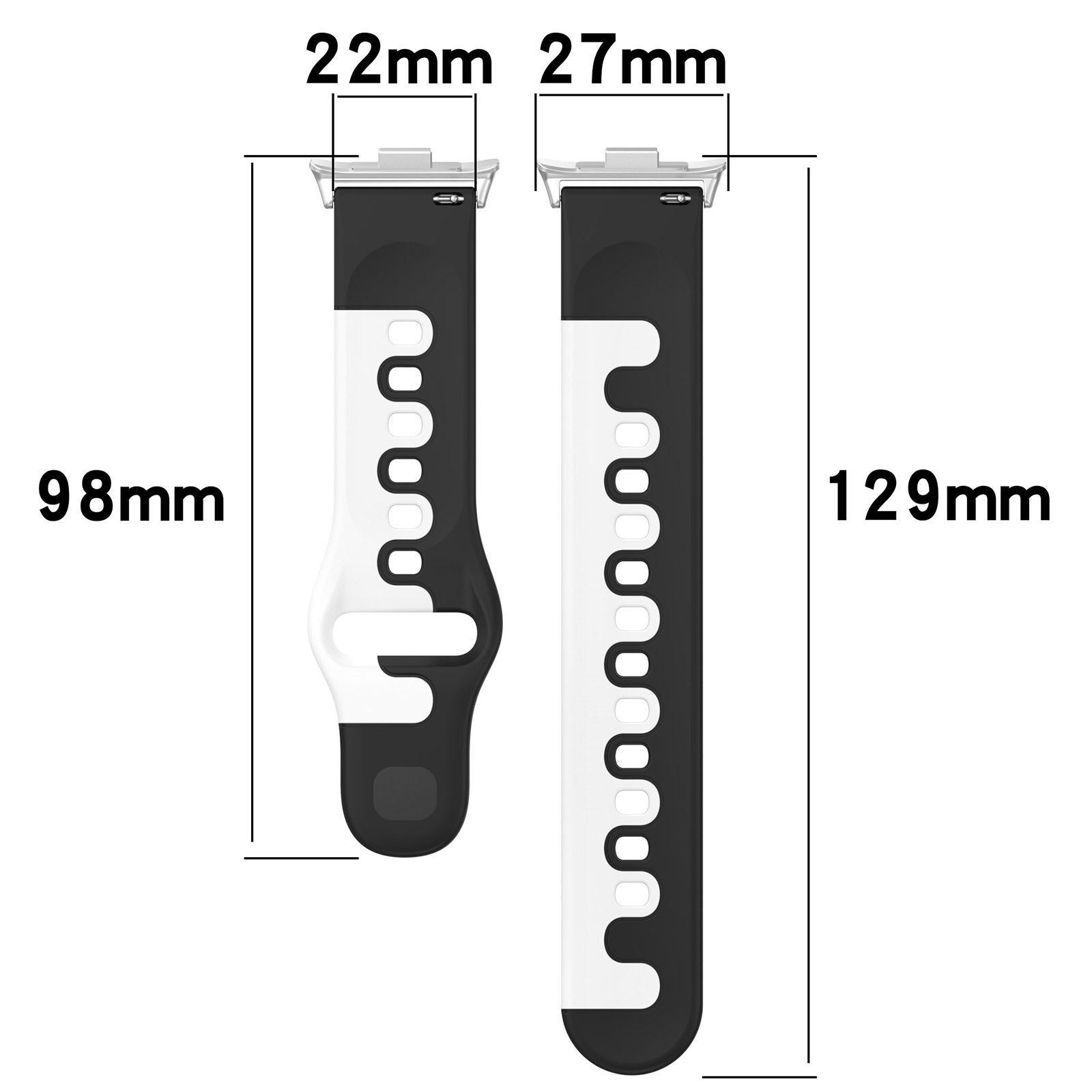 For Xiaomi Smart Band 8 Pro Silicone Watch Strap Double Color Replacement Watch Band