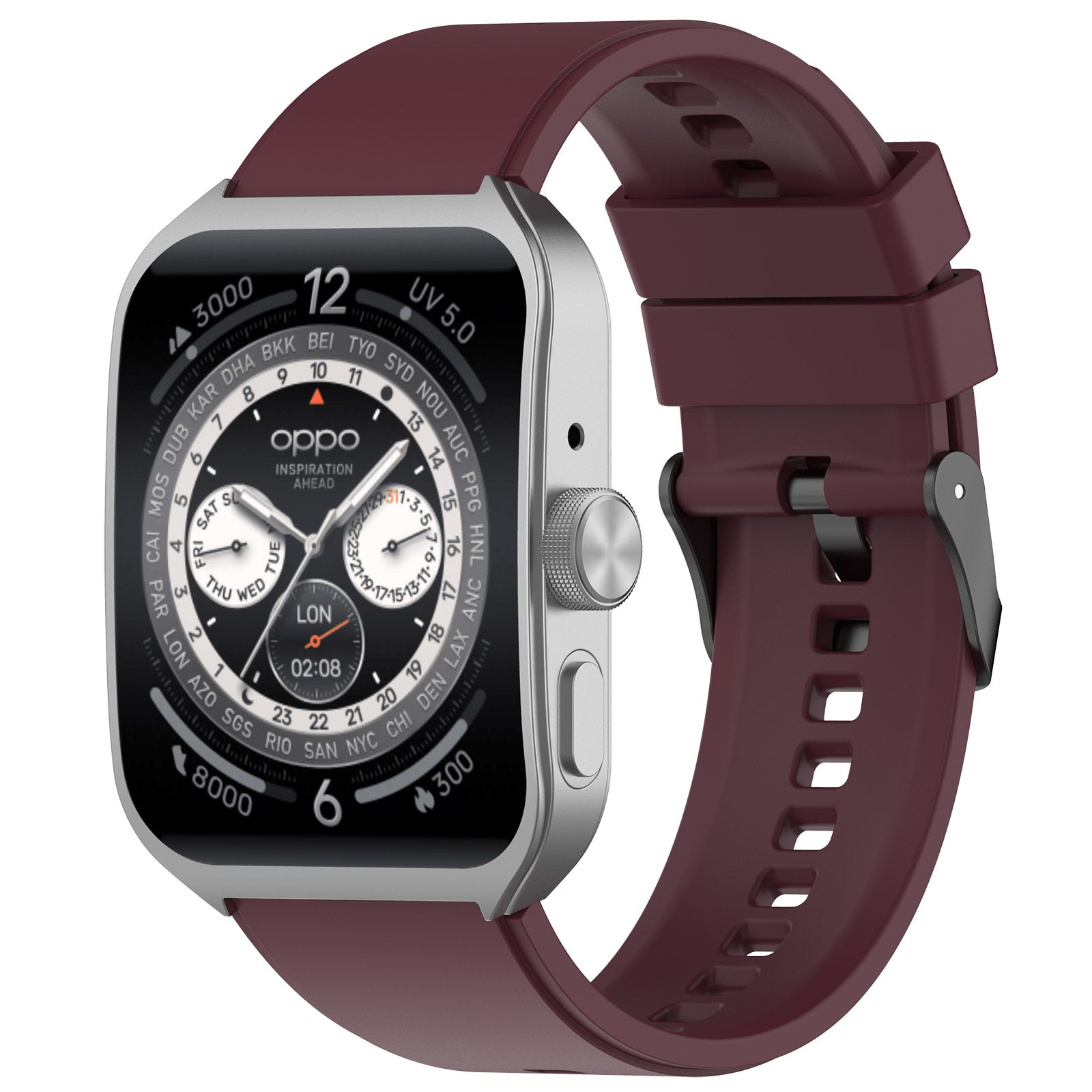 For Oppo Watch 4 Pro Silicone Watch Band 22mm Adjustable Strap