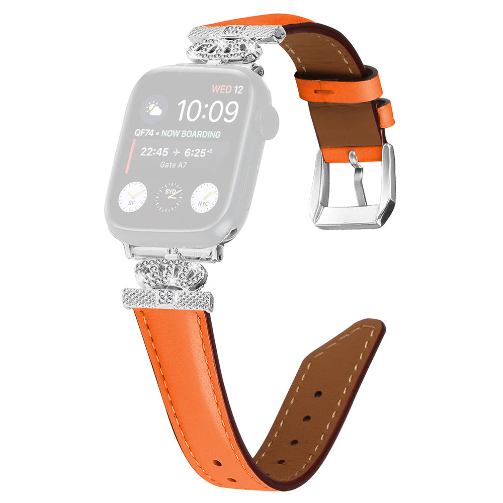 Watch Bracelet Band for Apple Watch Series 9 8 7 41mm SE (2023) SE (2022) 6 5 4 SE 40mm 3 2 1 38mm Rhinestone Strap with Silver Buckle