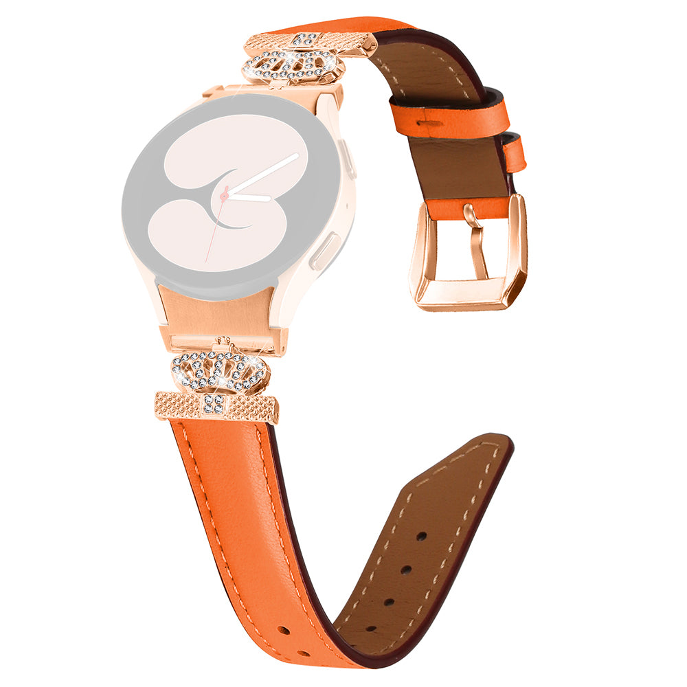 Crown Rhinestone Watch Band for Samsung Galaxy Watch 5 Watch4 44mm 40mm Bracelet Strap with Rose Gold Buckle