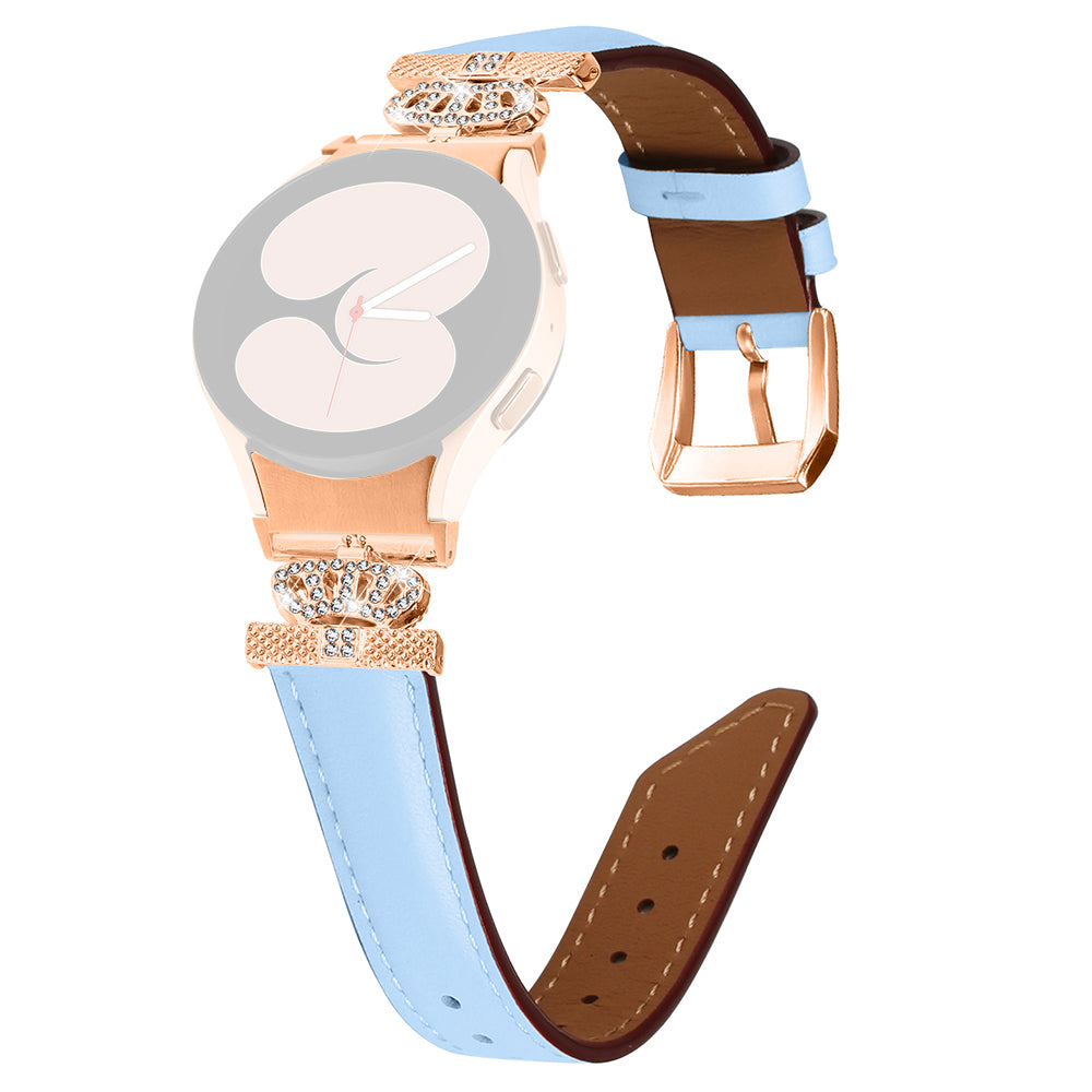 Crown Rhinestone Watch Band for Samsung Galaxy Watch 5 Watch4 44mm 40mm Bracelet Strap with Rose Gold Buckle