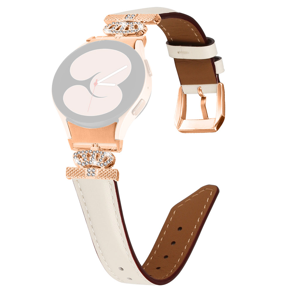 Crown Rhinestone Watch Band for Samsung Galaxy Watch 5 Watch4 44mm 40mm Bracelet Strap with Rose Gold Buckle