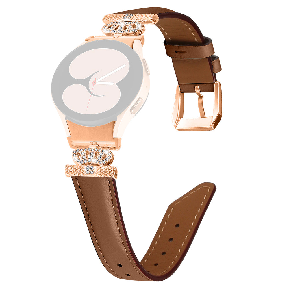 Crown Rhinestone Watch Band for Samsung Galaxy Watch 5 Watch4 44mm 40mm Bracelet Strap with Rose Gold Buckle