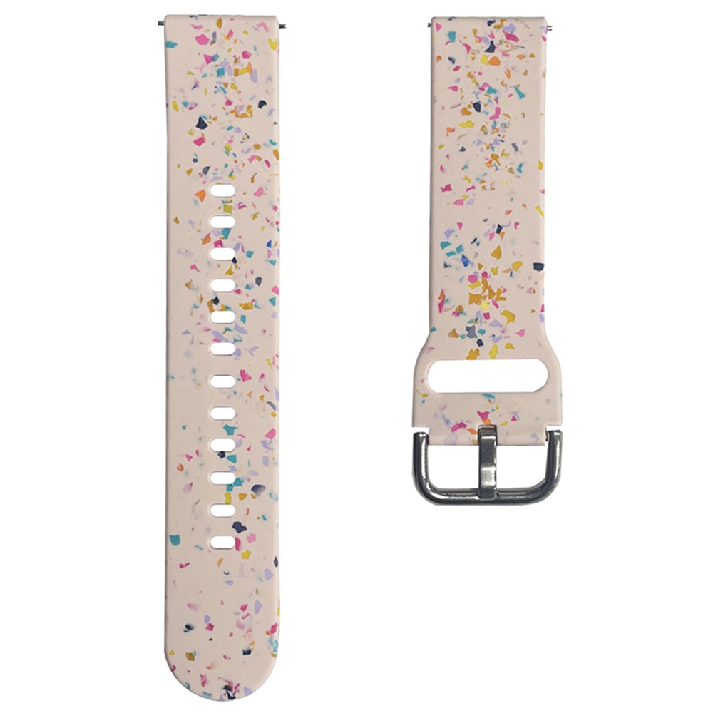 For Samsung Galaxy Watch3 45mm Huawei Watch GT Watch Band 22mm Silicone Pattern Sport Strap