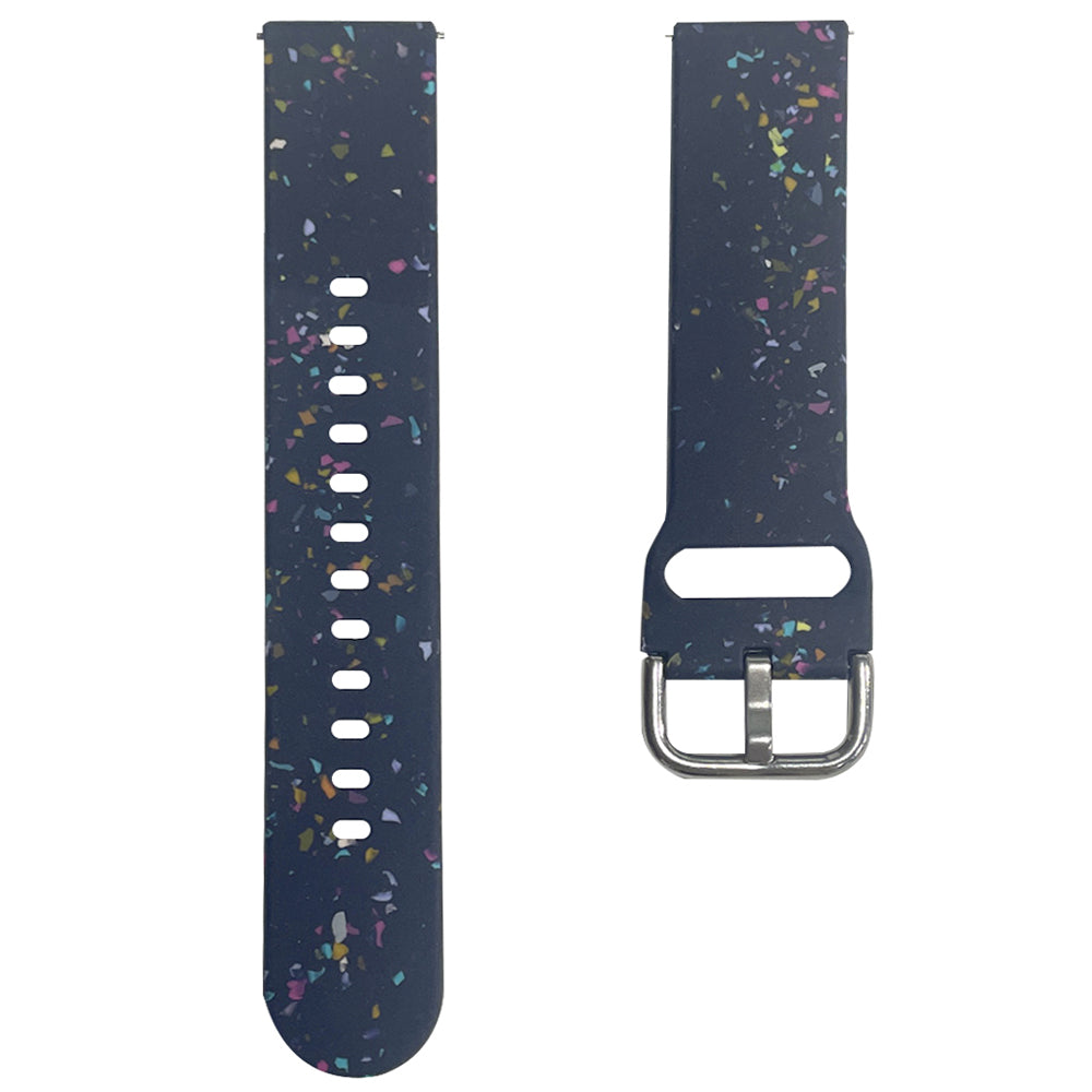 For Samsung Galaxy Watch3 45mm Huawei Watch GT Watch Band 22mm Silicone Pattern Sport Strap