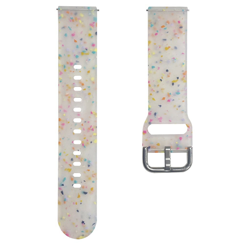 For Samsung Galaxy Watch3 45mm Huawei Watch GT Watch Band 22mm Silicone Pattern Sport Strap