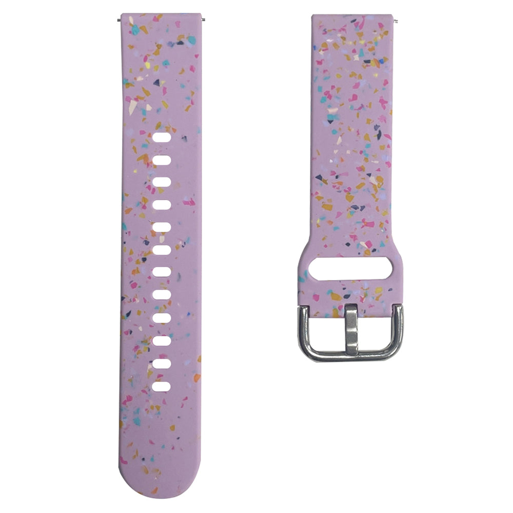 For Samsung Galaxy Watch3 45mm Huawei Watch GT Watch Band 22mm Silicone Pattern Sport Strap