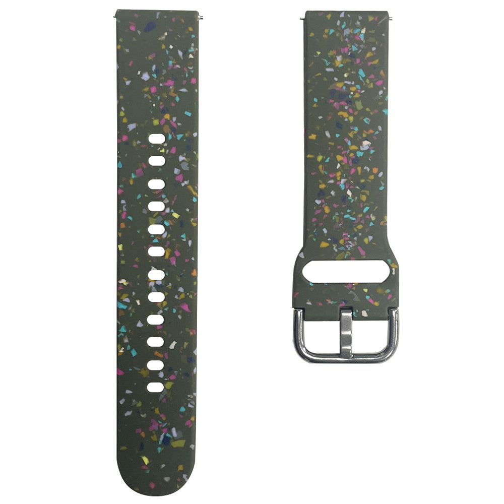 For Samsung Galaxy Watch3 41mm Huawei Watch GT 2 42mm Replacement Band 20mm Silicone Pattern Watch Strap