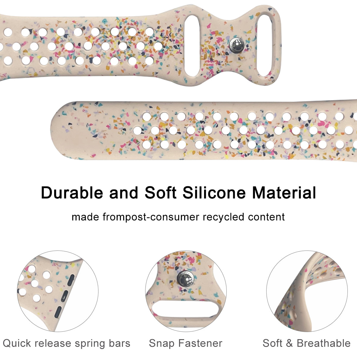 Silicone Band for Apple Watch Ultra Ultra 2 49mm Series 9 8 7 45mm SE (2023) SE (2022) 6 5 4 SE 44mm 3 2 1 42mm Pattern Watch Strap
