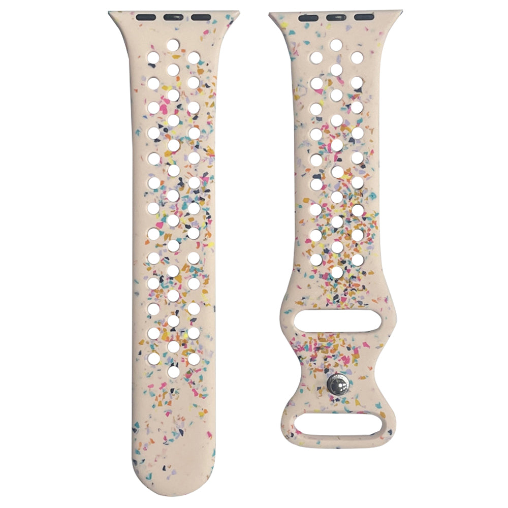Watch Band for Apple Watch Series 9 8 7 41mm SE (2023) SE (2022) 6 5 4 SE 40mm 3 2 1 38mm Silicone Pattern Wriststrap