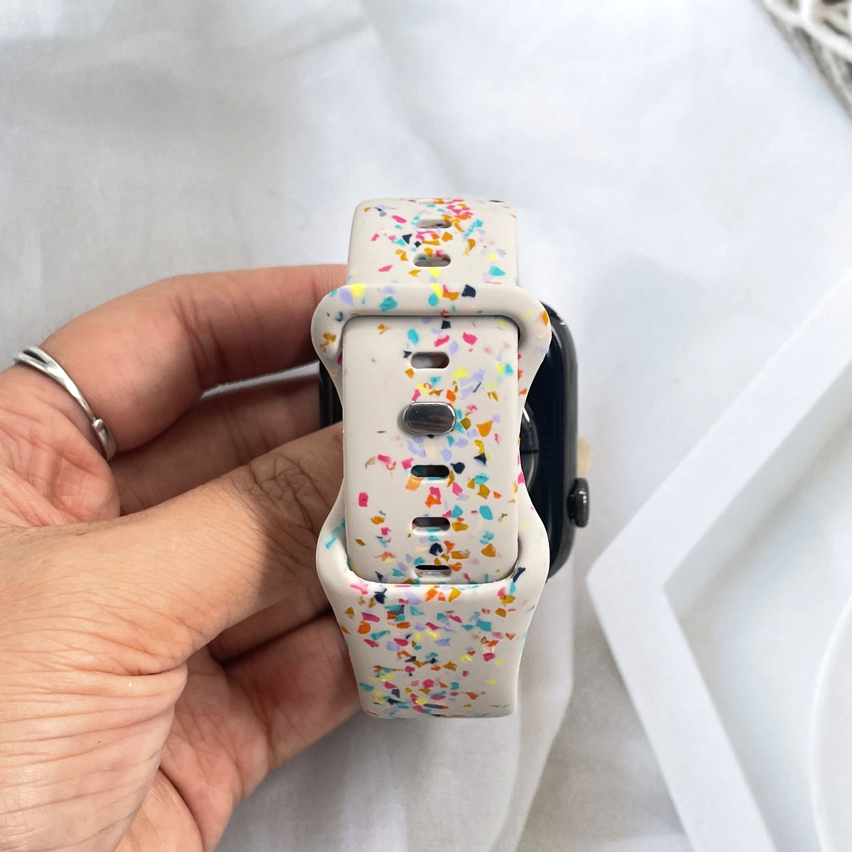 Pattern Band for Apple Watch Ultra Ultra 2 49mm Series 9 8 7 45mm SE (2023) SE (2022) 6 5 4 SE 44mm 3 2 1 42mm Silicone Watch Strap