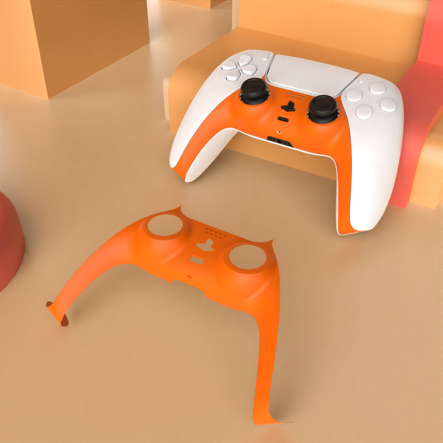 JYS P5-126 Gamepad Handle Front Middle Cover Decorative Faceplate Housing Shell Case for Playstation 5 PS5 Controller Orange