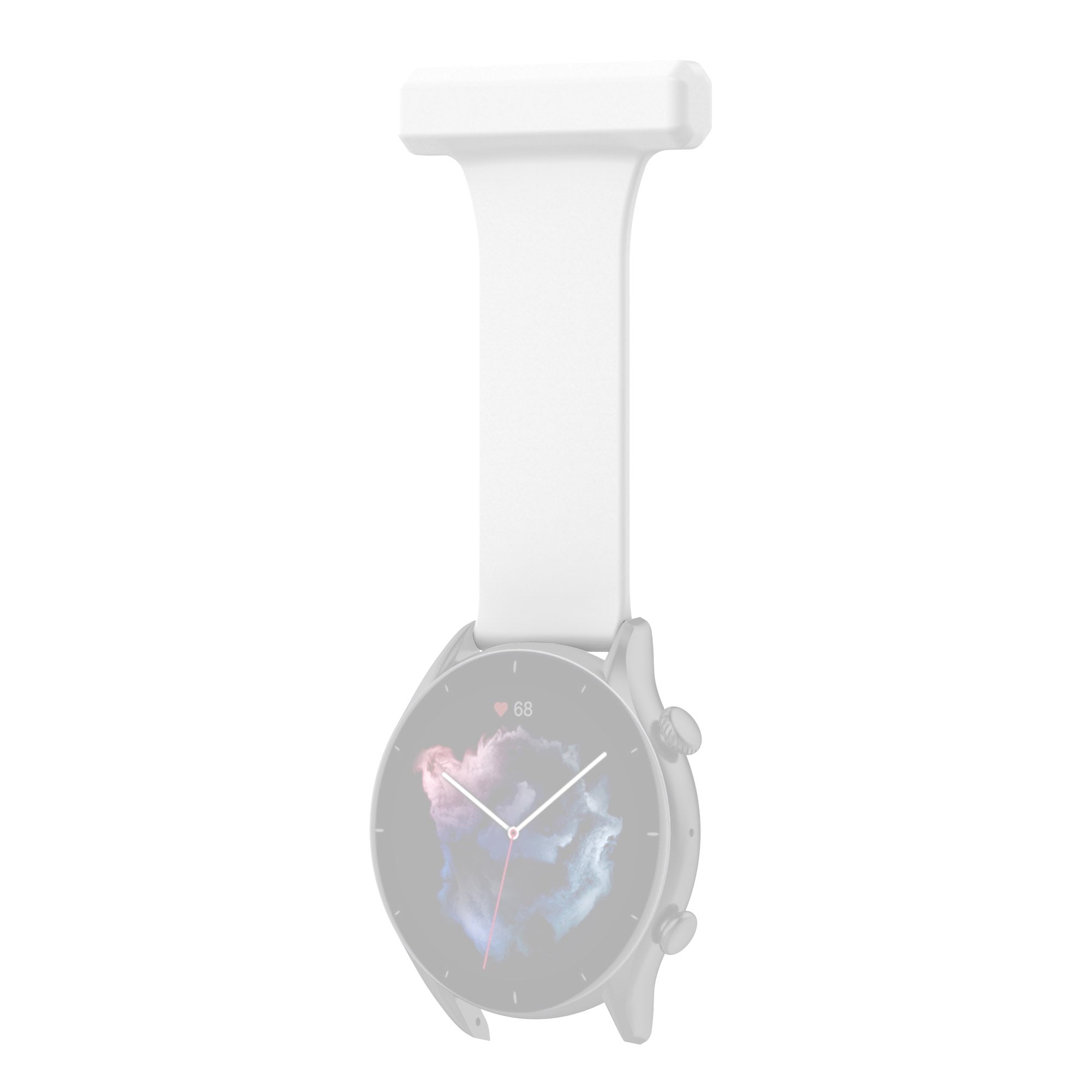 For Huawei Watch GT Runner Samsung Galaxy Watch3 45mm Pin Style 22mm Doctor Nurse Watch Silicone Strap Hanging Buckle