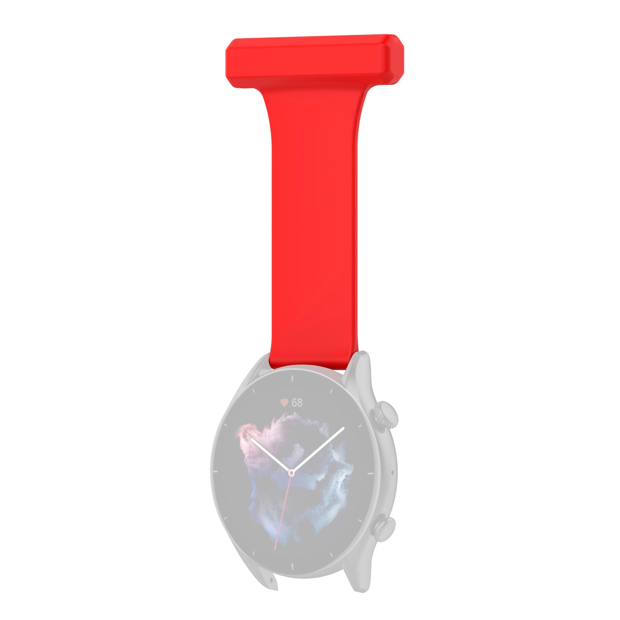 For Huawei Watch GT Runner Samsung Galaxy Watch3 45mm Pin Style 22mm Doctor Nurse Watch Silicone Strap Hanging Buckle