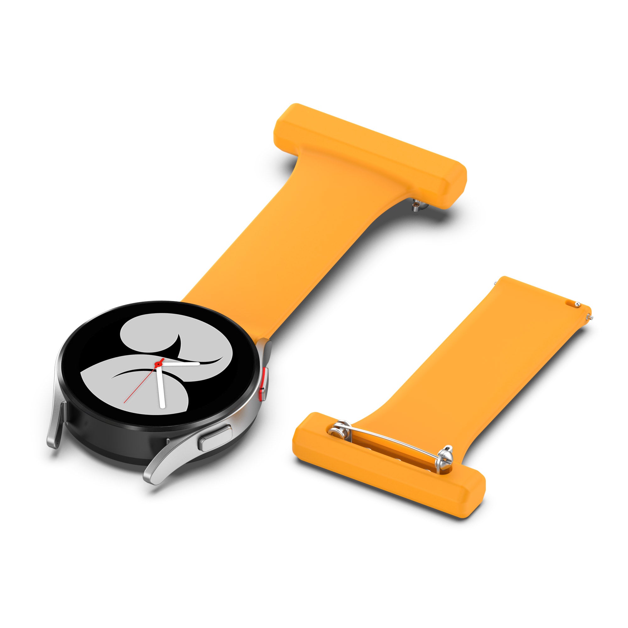 For Samsung Galaxy Watch4 40mm 44mm Watch4 Classic 42mm 46mm Pin Style 20mm Doctor Nurse Watch Silicone Strap Hanging Buckle