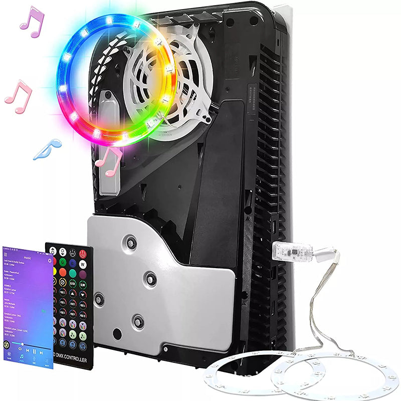 KLFP003 Pickup Function LED Strip Lights for PS5 Game Console RGB Strip Light with Remote Control Support 3 Control Modes