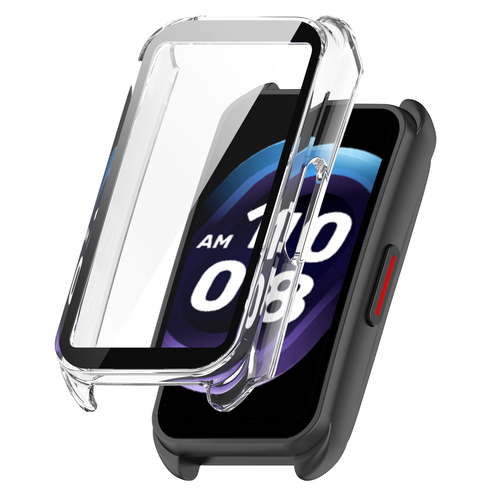 For Keep B4 Hard PC Watch Case Overall Protective Cover with Tempered Glass Screen Protector