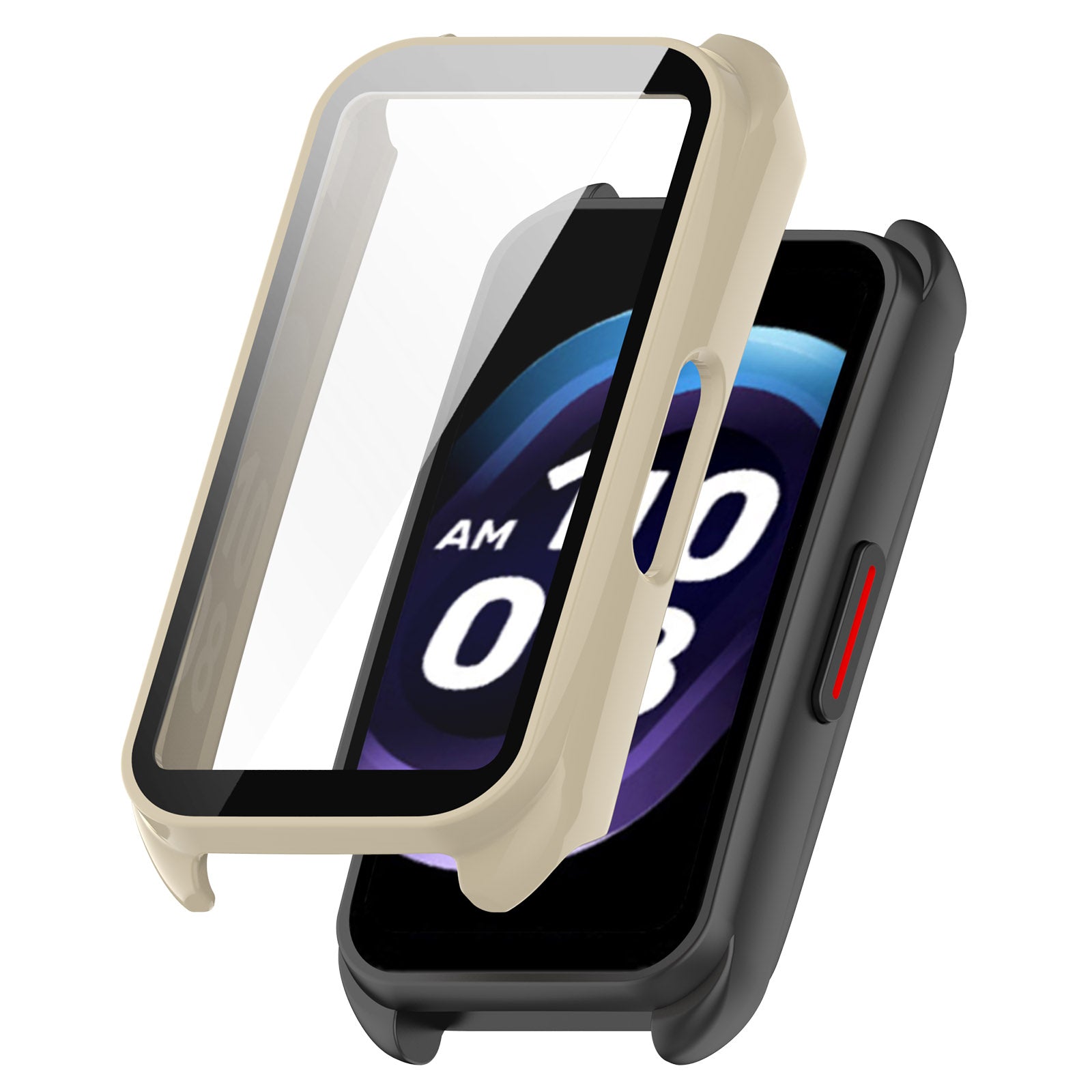 For Keep B4 Hard PC Watch Case Overall Protective Cover with Tempered Glass Screen Protector