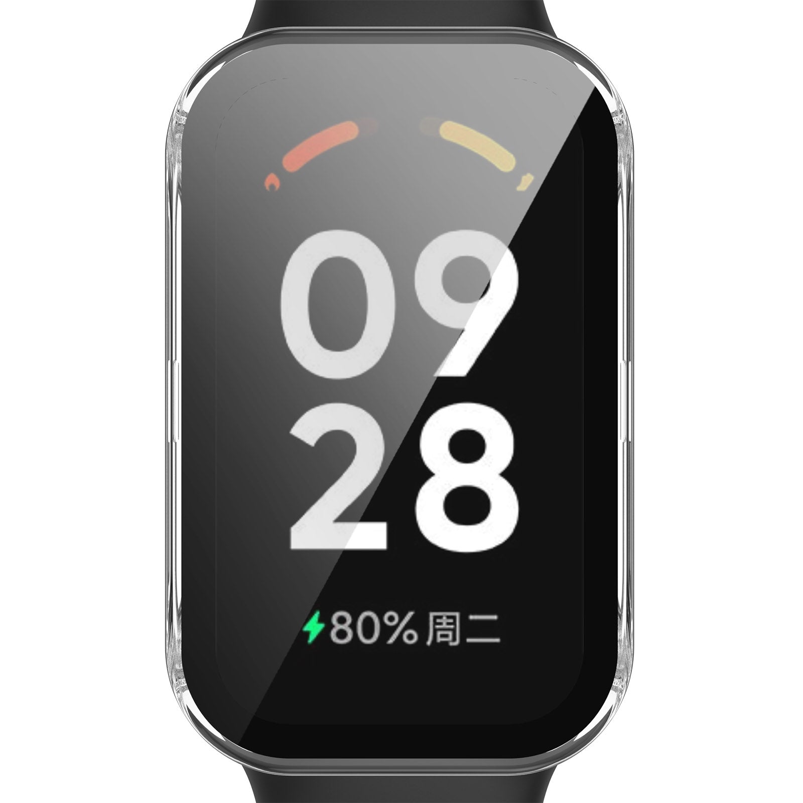 Watch Case for Xiaomi Redmi Band 2 Hard PC Full Protection Cover with Tempered Glass Screen Protector