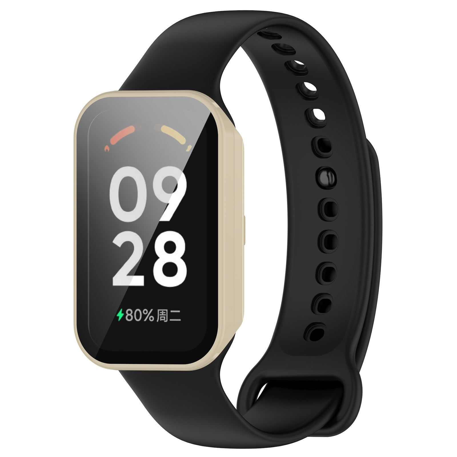 Watch Case for Xiaomi Redmi Band 2 Hard PC Full Protection Cover with Tempered Glass Screen Protector