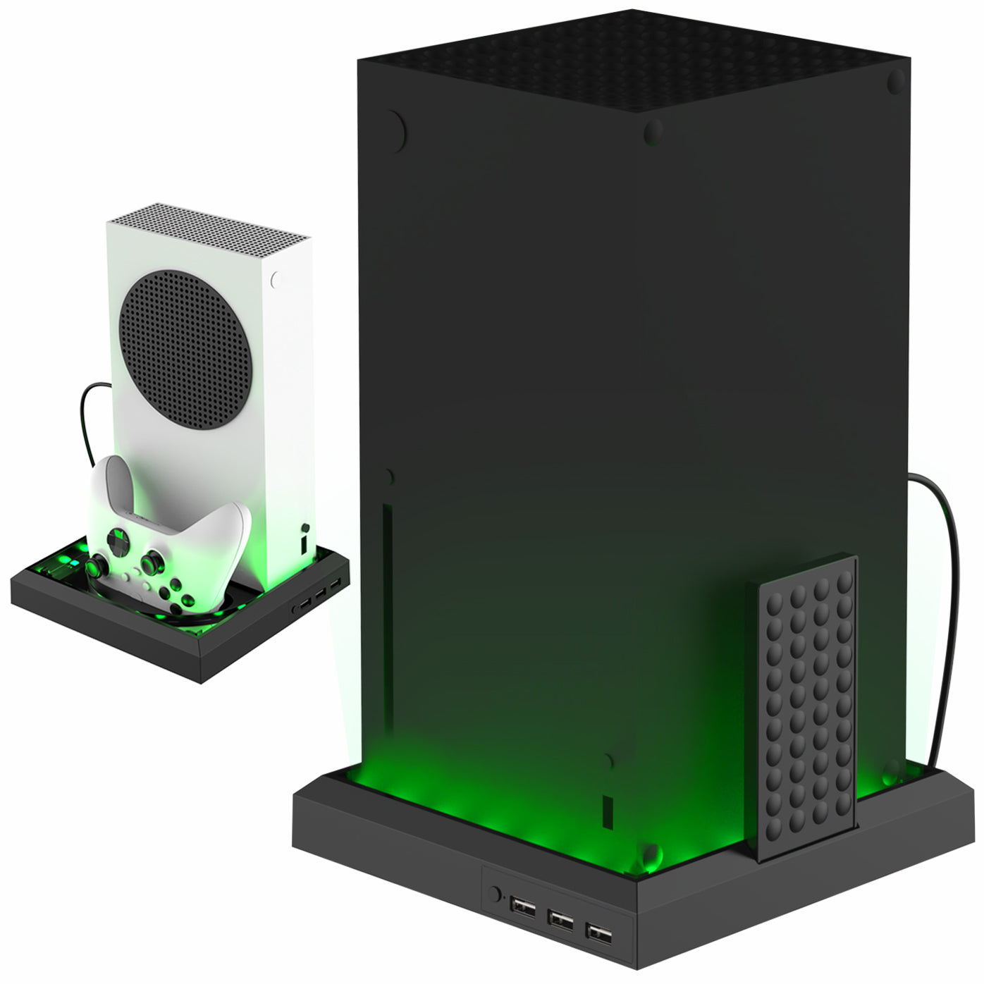 DSX-810 For Xbox Series S/X Game Console Holder Stand RGB Light Base (No Remote Control)