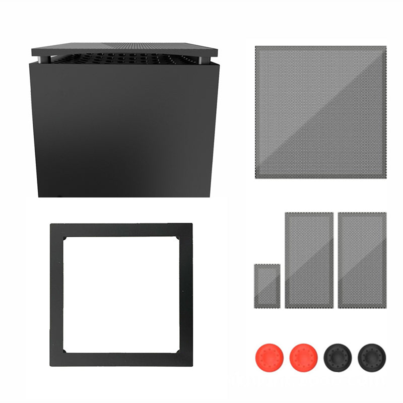 For Xbox Series X Mesh Dust Cover Set PVC Dust-proof Net with 4 Silicone Rocker Cap and 1 Bracket