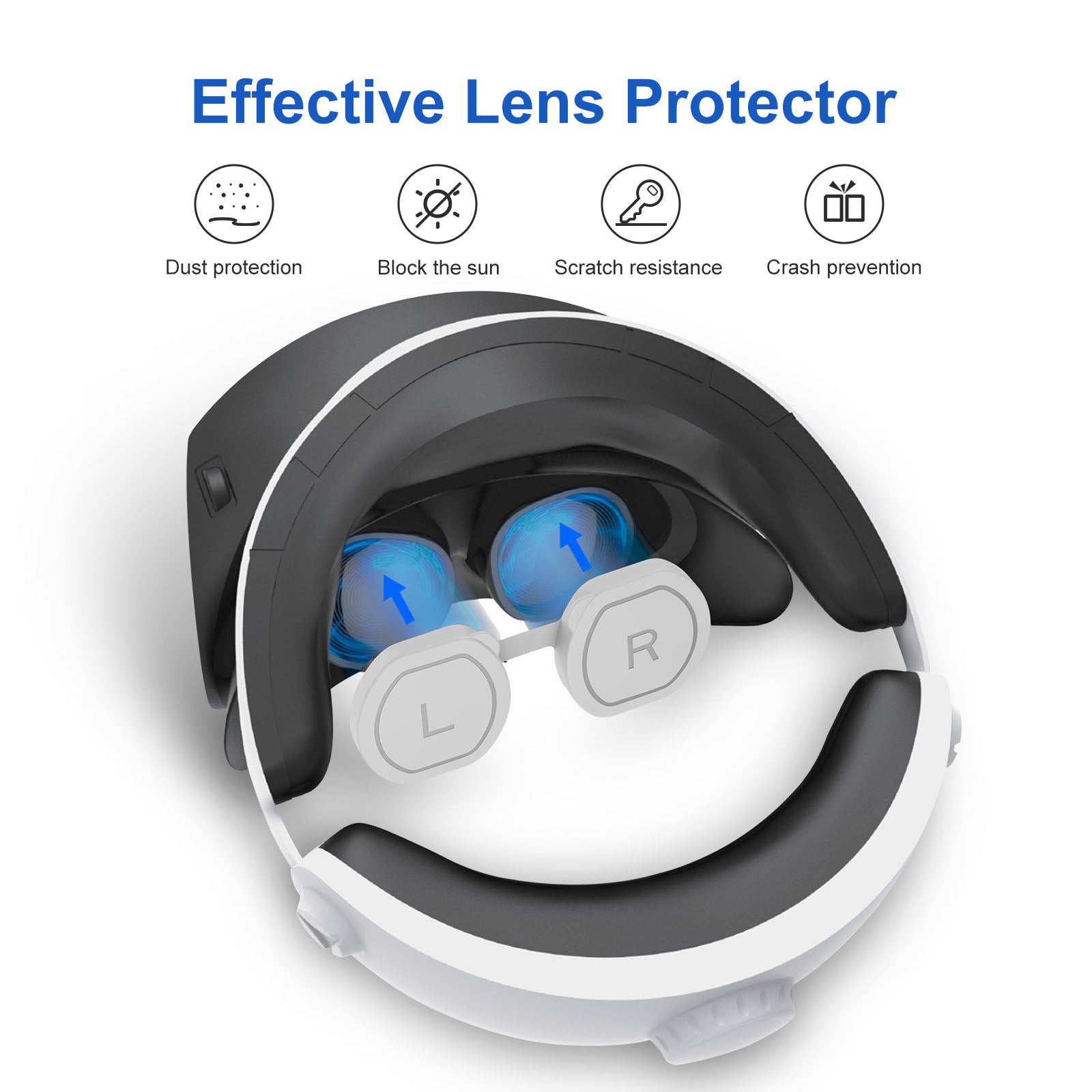 Lens Protector Cover for PlayStation VR2  Dust proof Anti scratch Silicone Protective Lens Lid