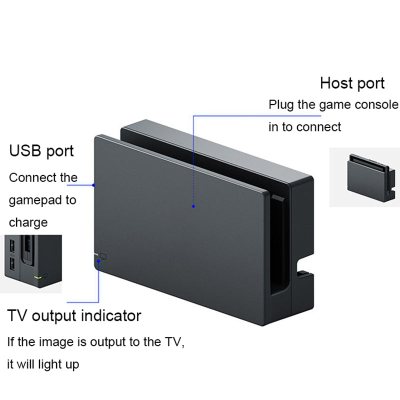 LM-D-07 Multifunktionel opladningsdock til Nintendo Switch-spilkonsolvideokonverter