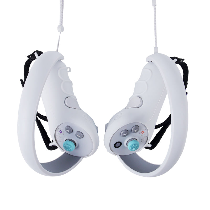 2Pcs Handle Grip Shell for Pico 4 Pico 4 Pro VR Controller Anti-slip Silicone Case with Lanyard