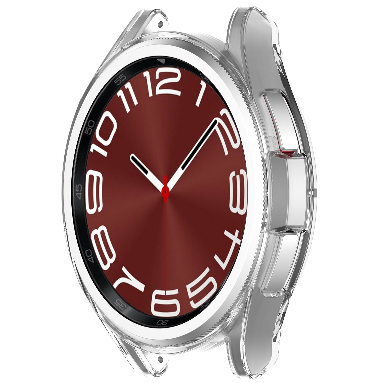 TPU uretui til Samsung Galaxy Watch6 Classic 47 mm, anti-ridse udhulet beskyttelsescover - gennemsigtig