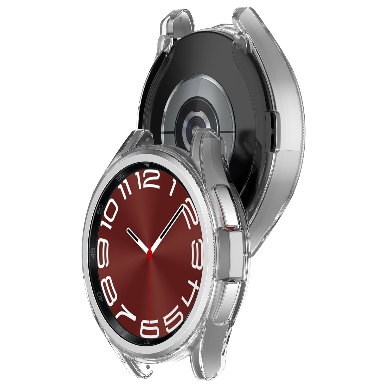 TPU uretui til Samsung Galaxy Watch6 Classic 47 mm, anti-ridse udhulet beskyttelsescover - gennemsigtig