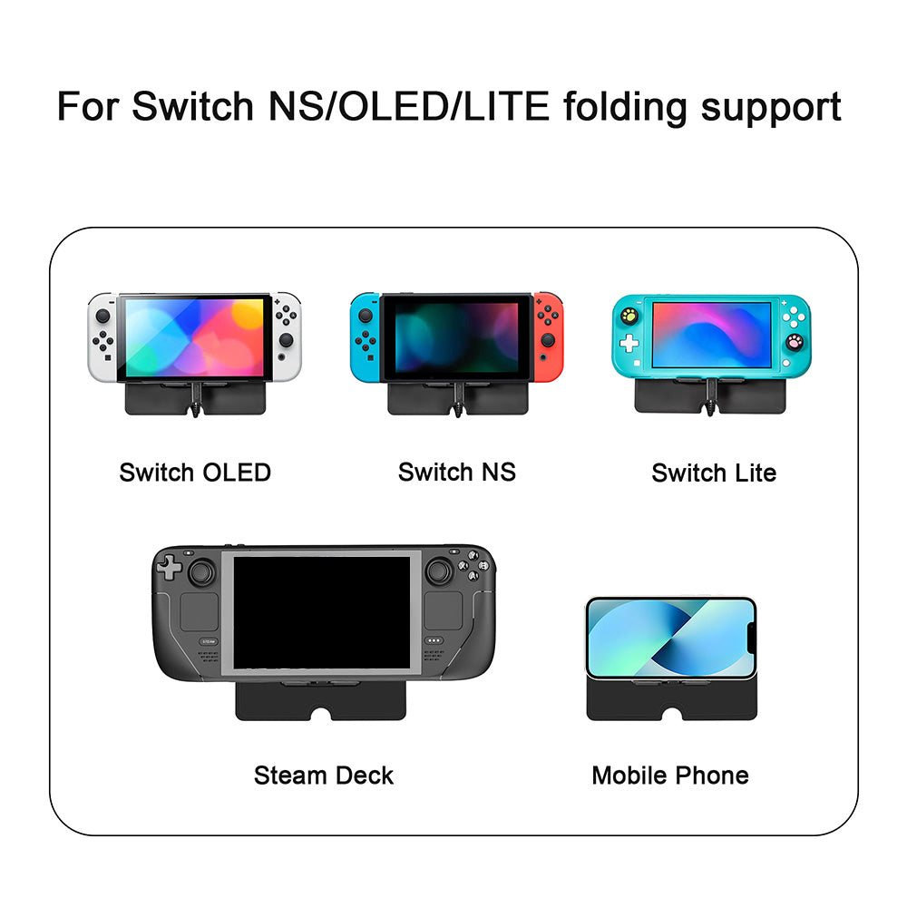 DEVASO For Nintendo Switch NS / OLED / LITE Supporting Stand Foldable Game Console Holder Mount Bracket