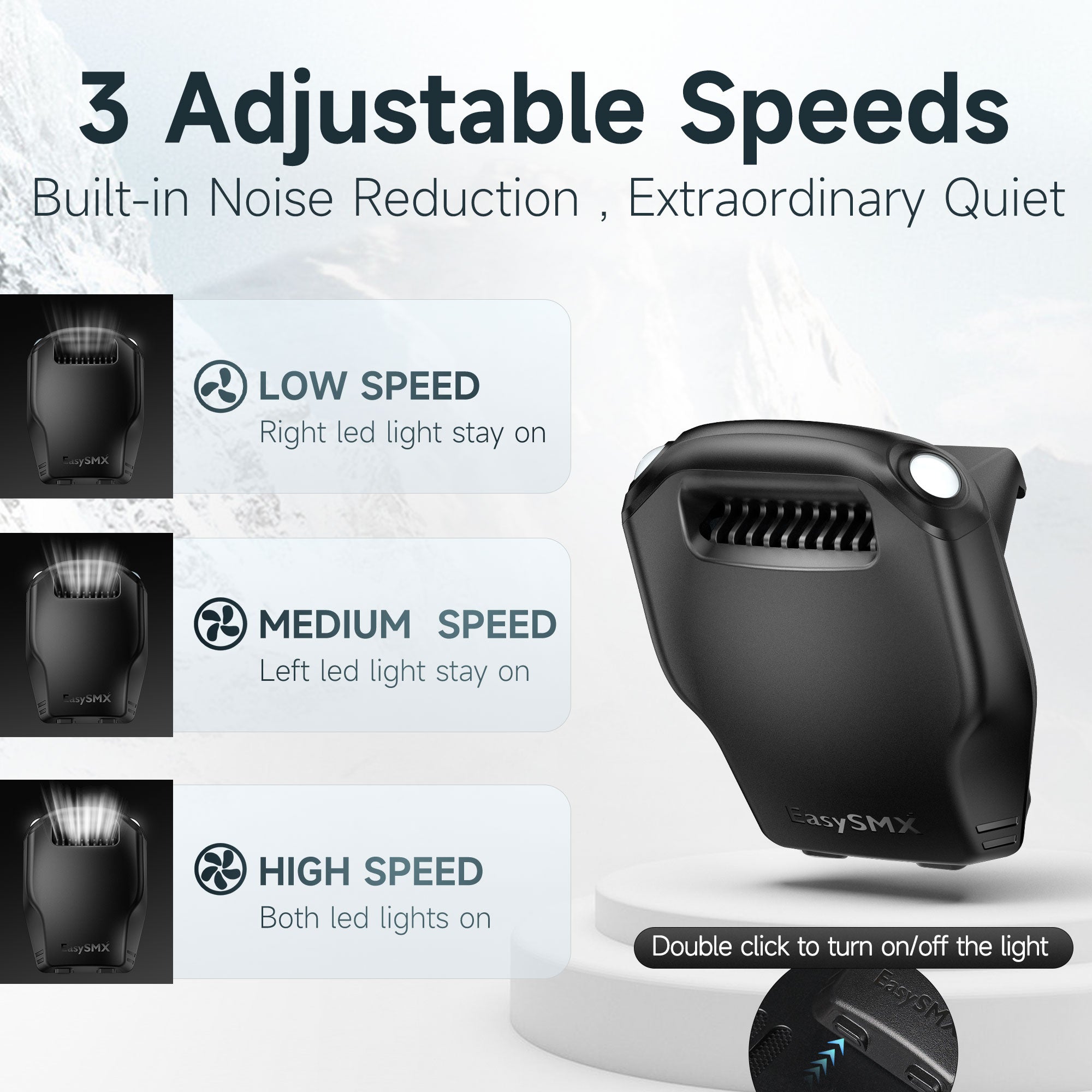 EASYSMX D10 pro ventilátor chladiče Steam Deck Radiátor herní konzole s přímým prouděním se 3 rychlostmi