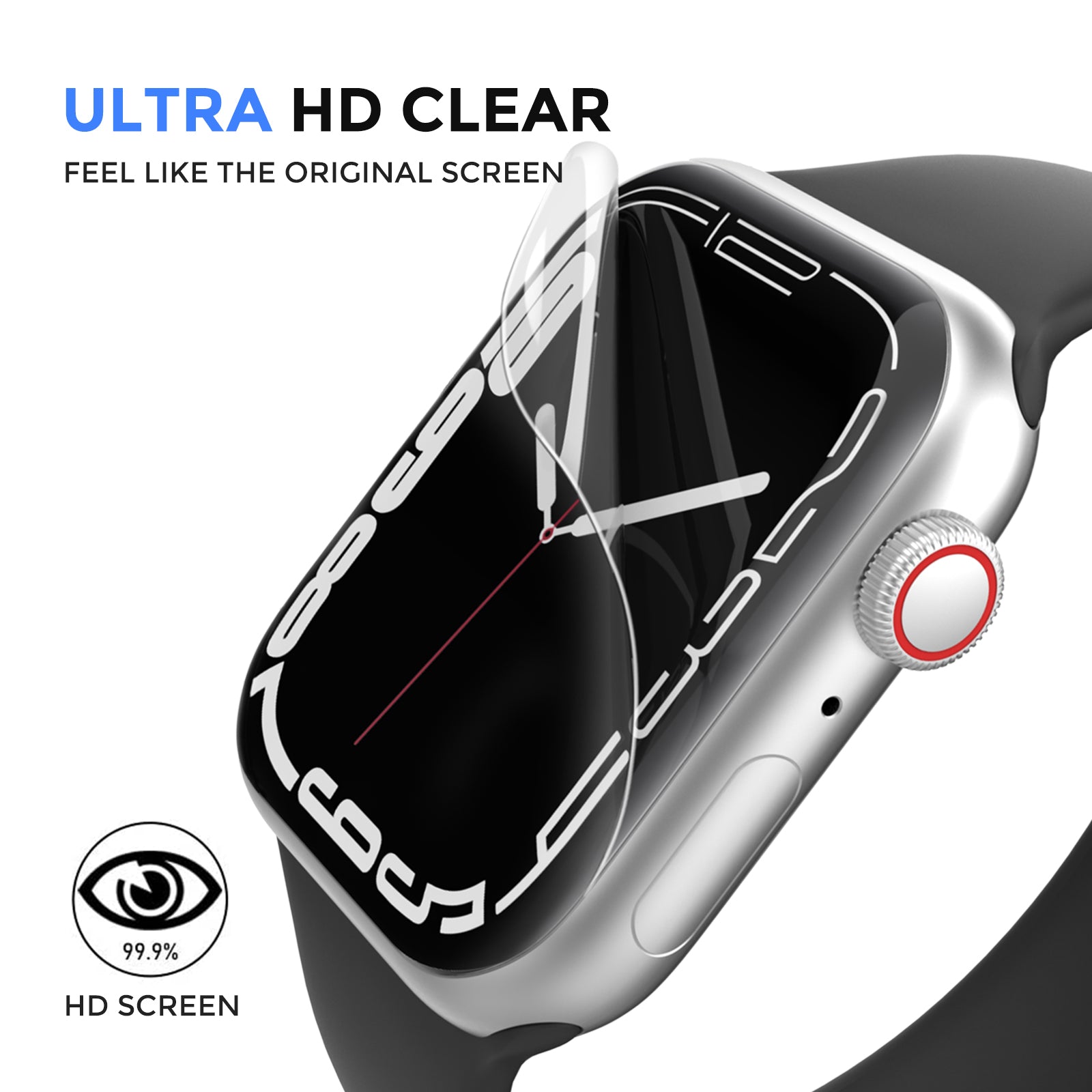 For Apple Watch 2Pcs Soft TPU Full Cover Screen Protector Anti-scratch HD Smart Protective Film