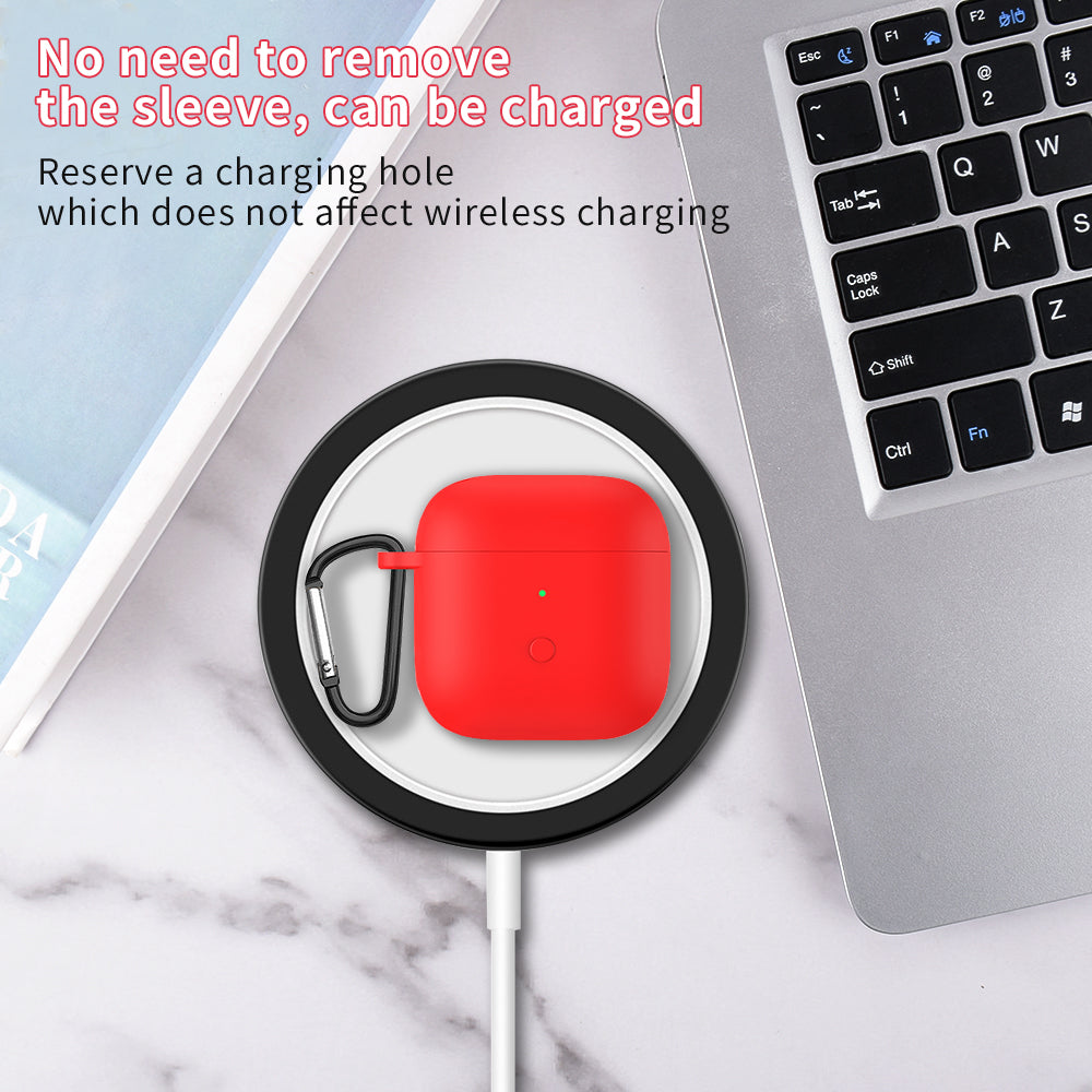 Full Protective Silicone Skin Earphone Case Cover with Carabiner for Redmi Buds 3