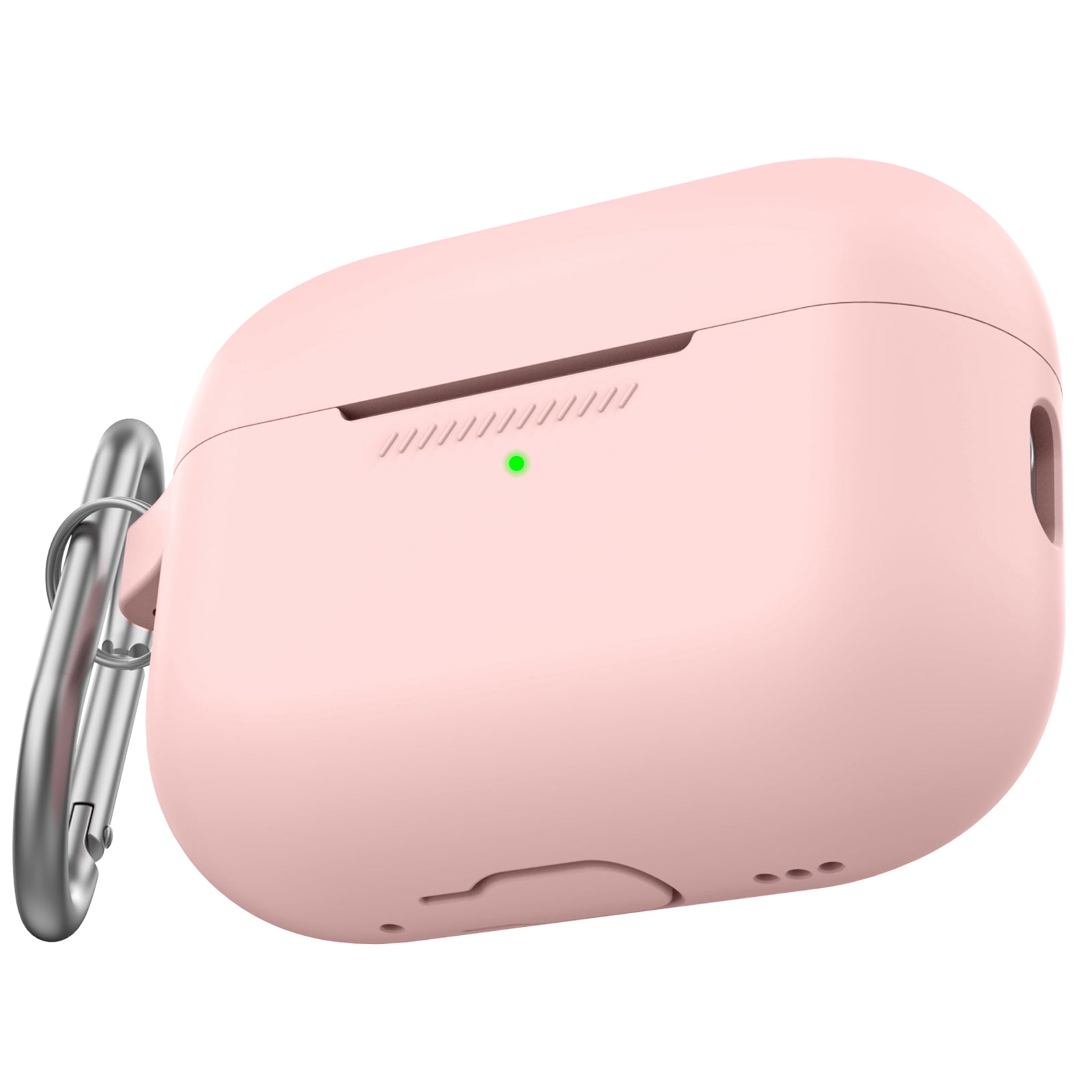 AHASTYLE PT193 For Apple AirPods Pro 2 Earphone Charging Bin Shockproof Silicone Case Impact-resistant Shell Cover with Carabiner