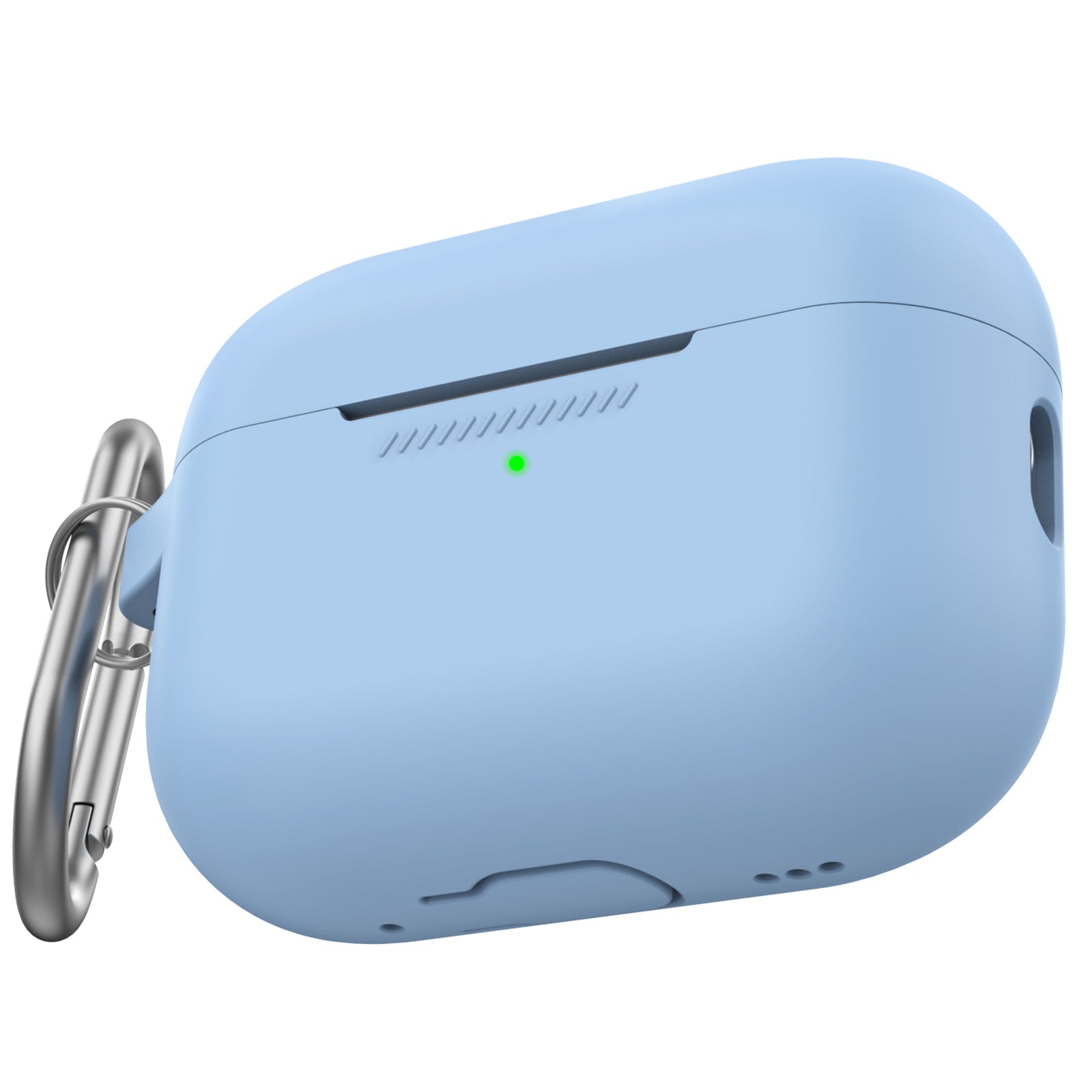 AHASTYLE PT193 For Apple AirPods Pro 2 Earphone Charging Bin Shockproof Silicone Case Impact-resistant Shell Cover with Carabiner