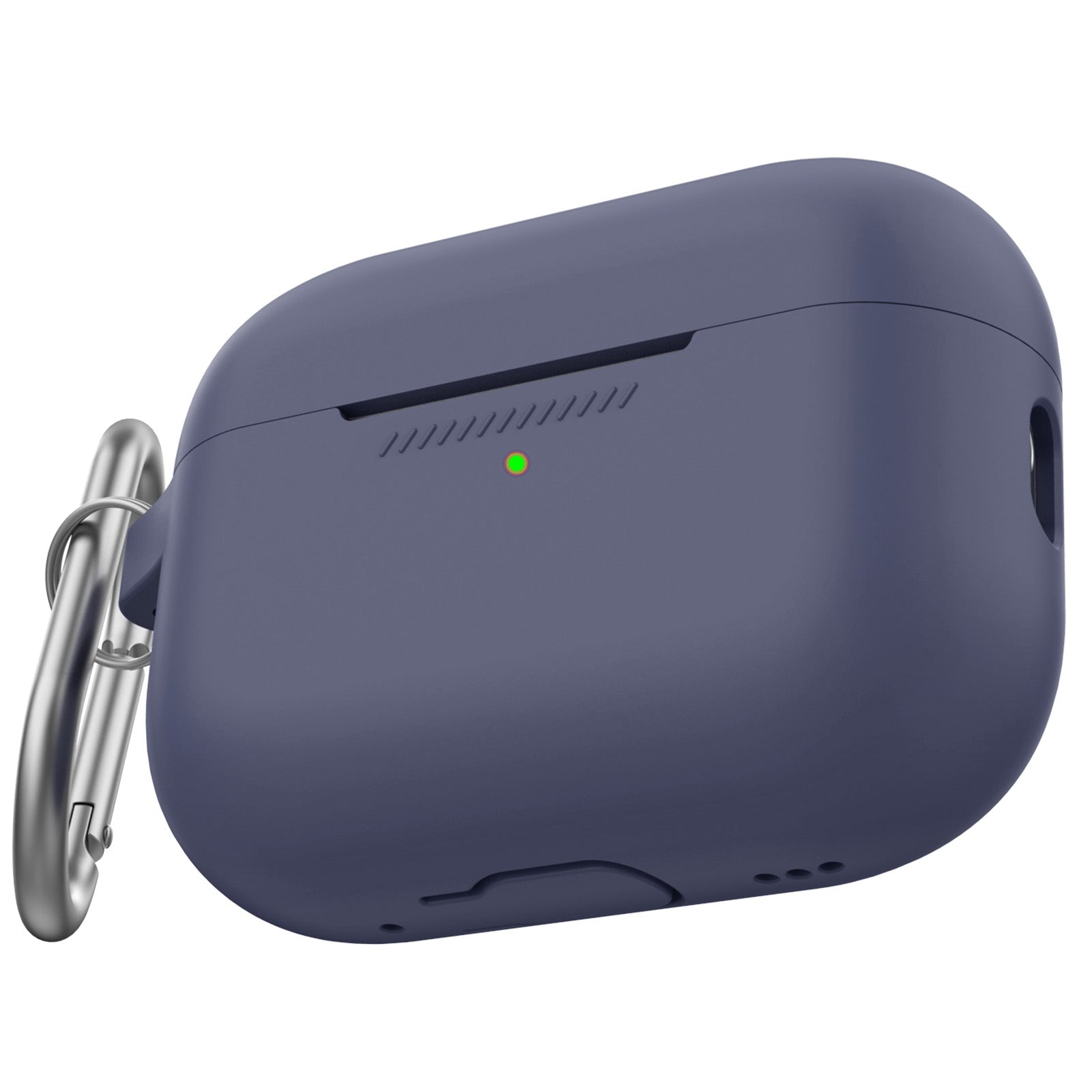 AHASTYLE PT193 For Apple AirPods Pro 2 Earphone Charging Bin Shockproof Silicone Case Impact-resistant Shell Cover with Carabiner