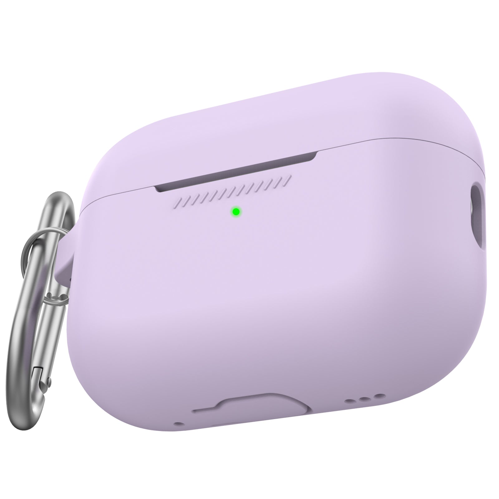 AHASTYLE PT193 For Apple AirPods Pro 2 Earphone Charging Bin Shockproof Silicone Case Impact-resistant Shell Cover with Carabiner