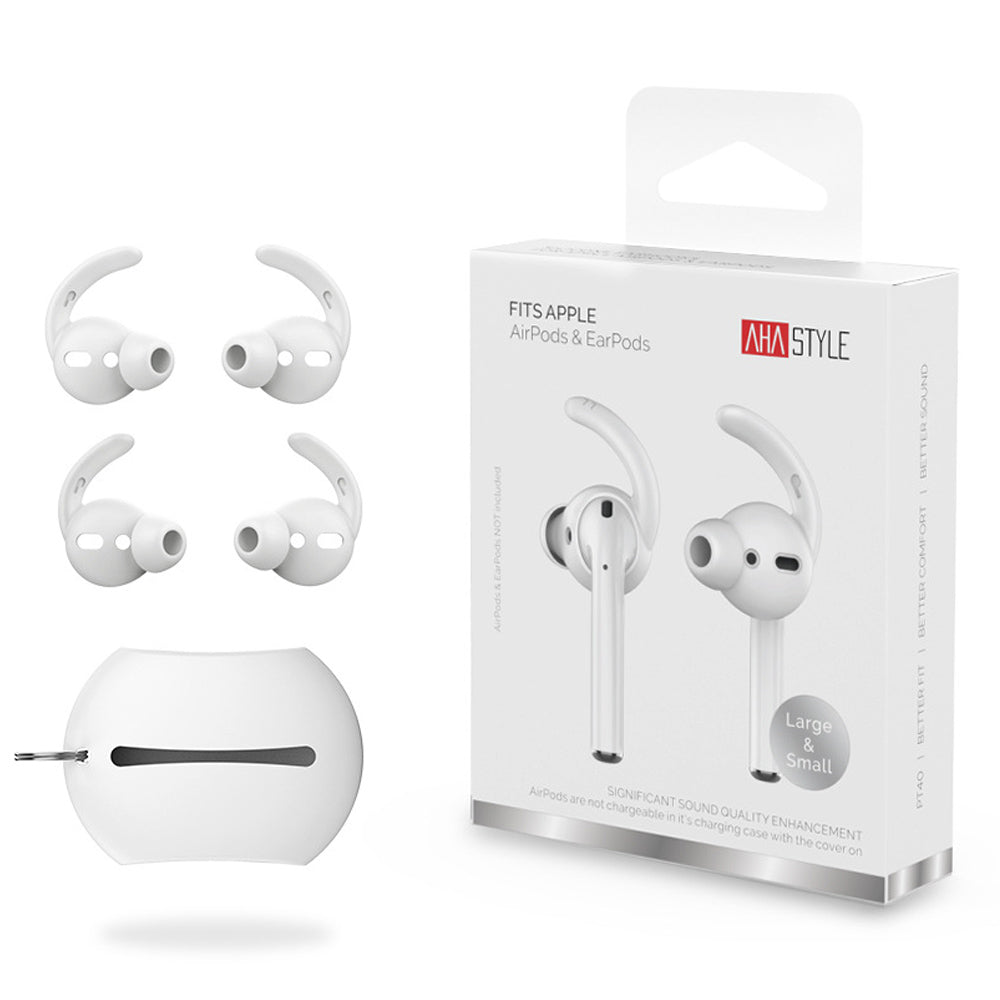 AHASTYLE PT40 for Apple AirPods with Charging Case (2016) (2019) AirPods with Wireless Charging Case (2019) 2 Pairs Soft Silicone Eartips Earphone Caps Covers Size: S
