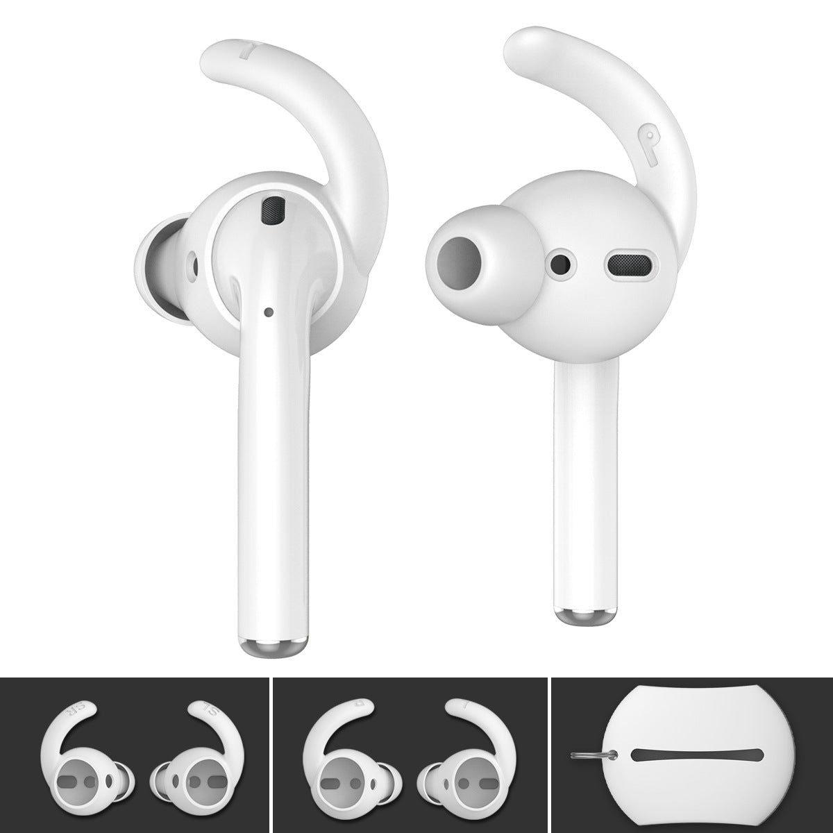 AHASTYLE PT40 for Apple AirPods with Charging Case (2016) (2019) AirPods with Wireless Charging Case (2019) 2 Pairs Soft Silicone Eartips Earphone Caps Covers Size: S