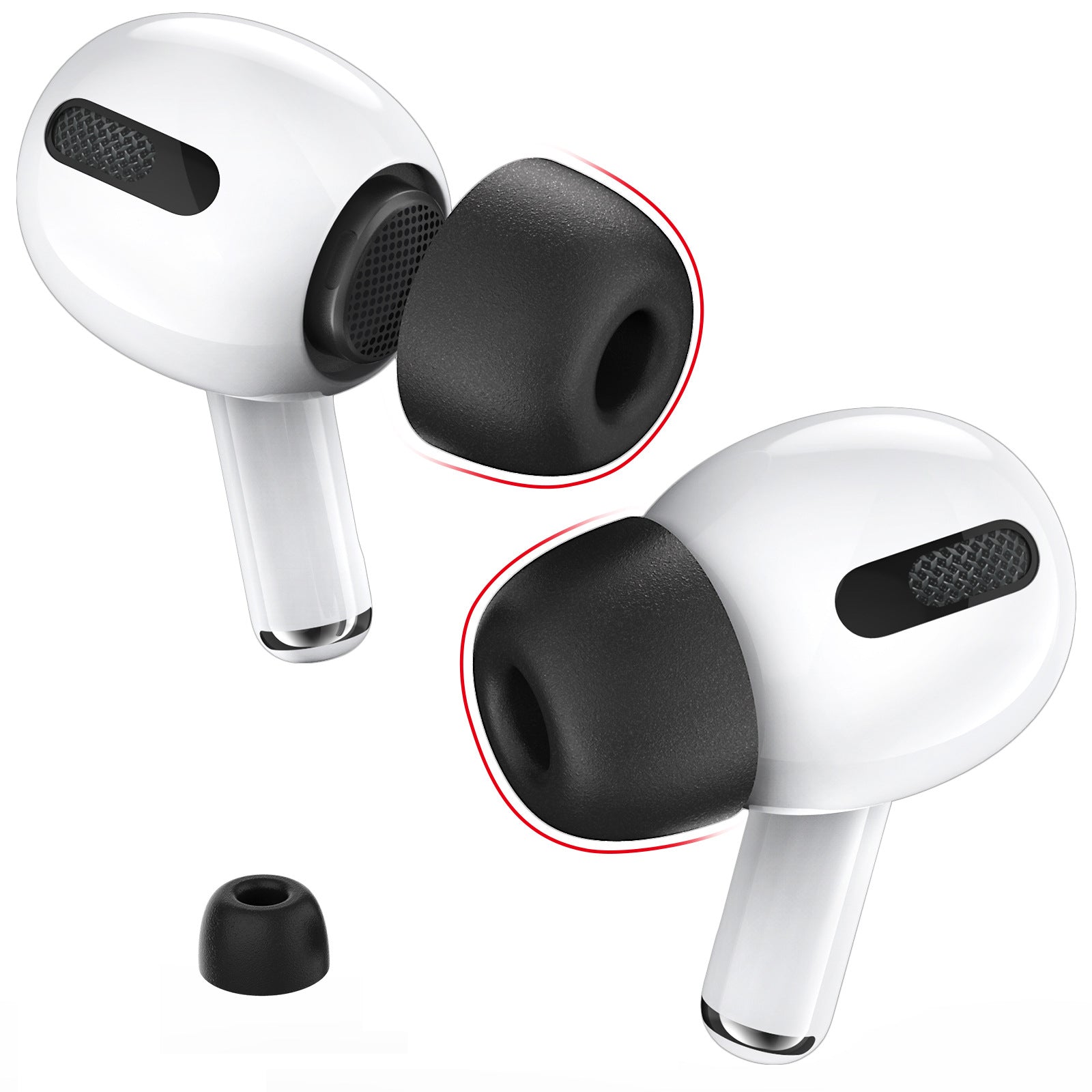 AHASTYLE WG28 1 Pair S Size Earbuds Tips for Apple AirPods Pro/AirPods Pro 2 Replacement Memory Foam Bluetooth Earphone Eartips