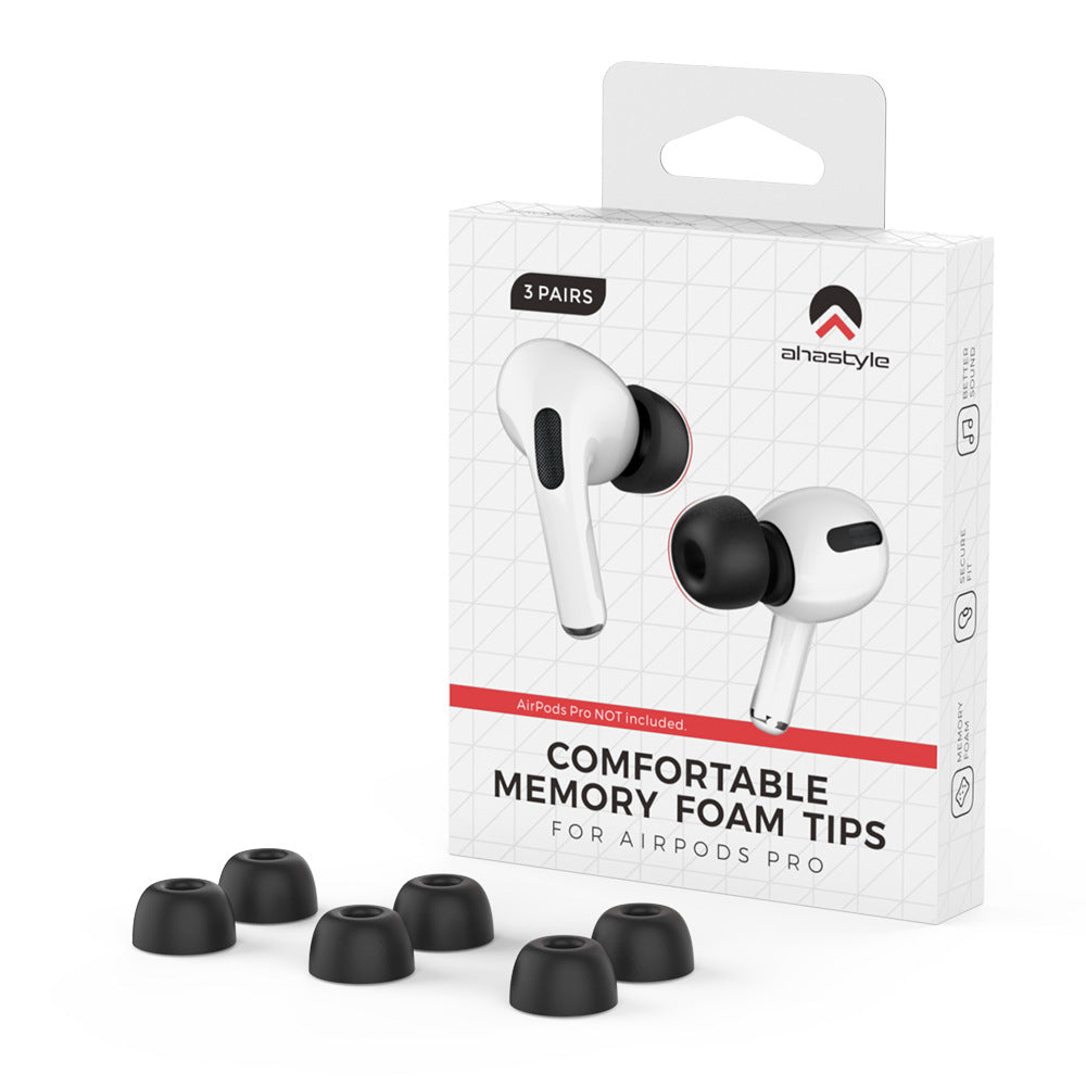 AHASTYLE WG28 3 Pairs S/M/L Size Earbuds Covers for Apple AirPods Pro/AirPods Pro 2 Replacement Memory Foam In-ear Earphone Eartips