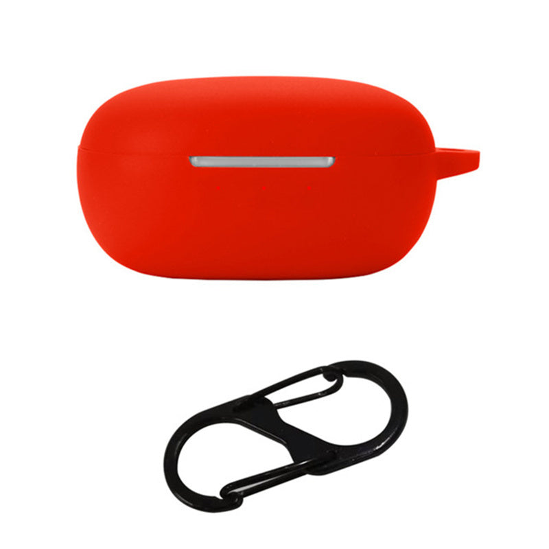 For JBL T280TWS NC2 Wireless Bluetooth Earphones Soft Silicone Cover Anti-drop Case with Anti-lost Buckle